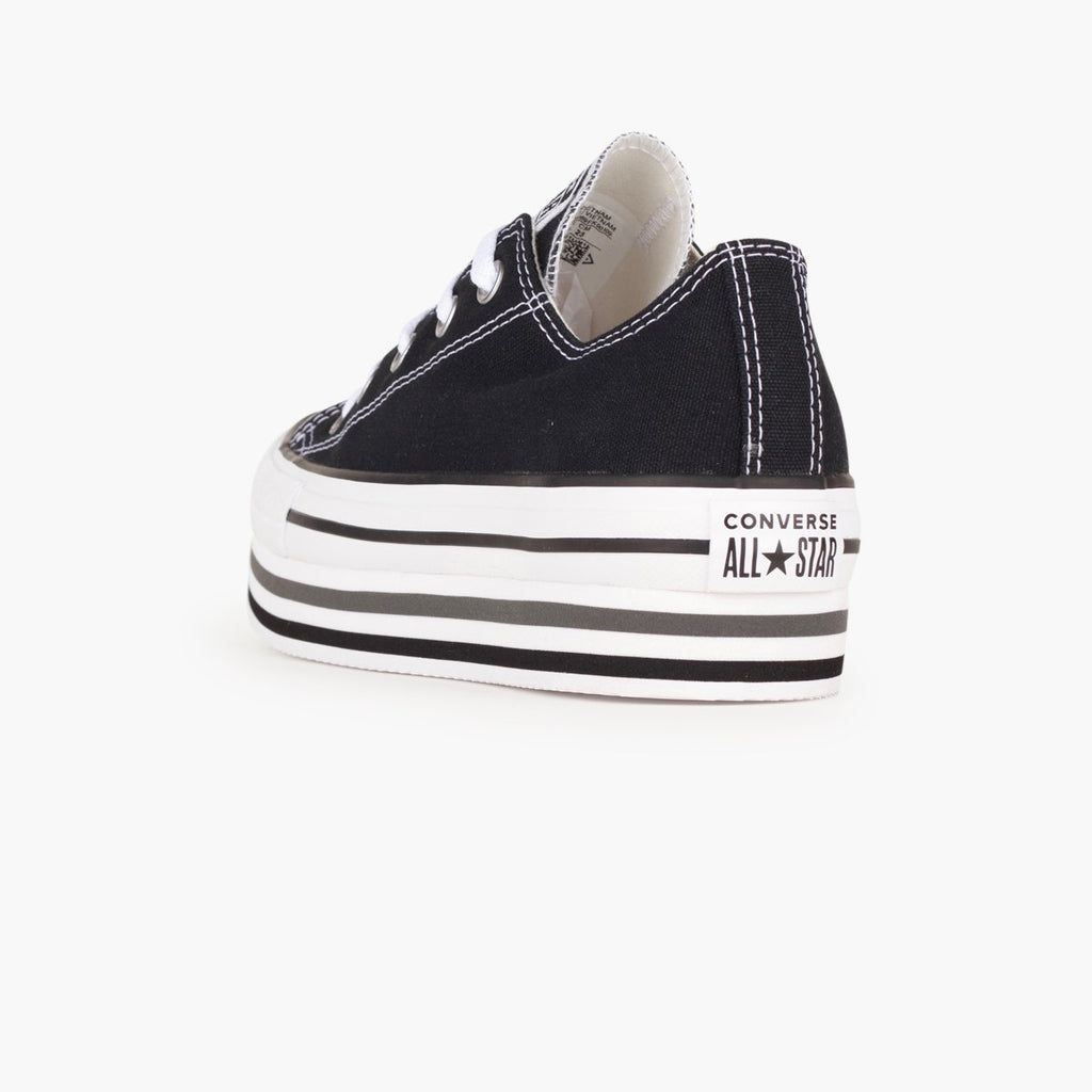 converse grigie platform heel