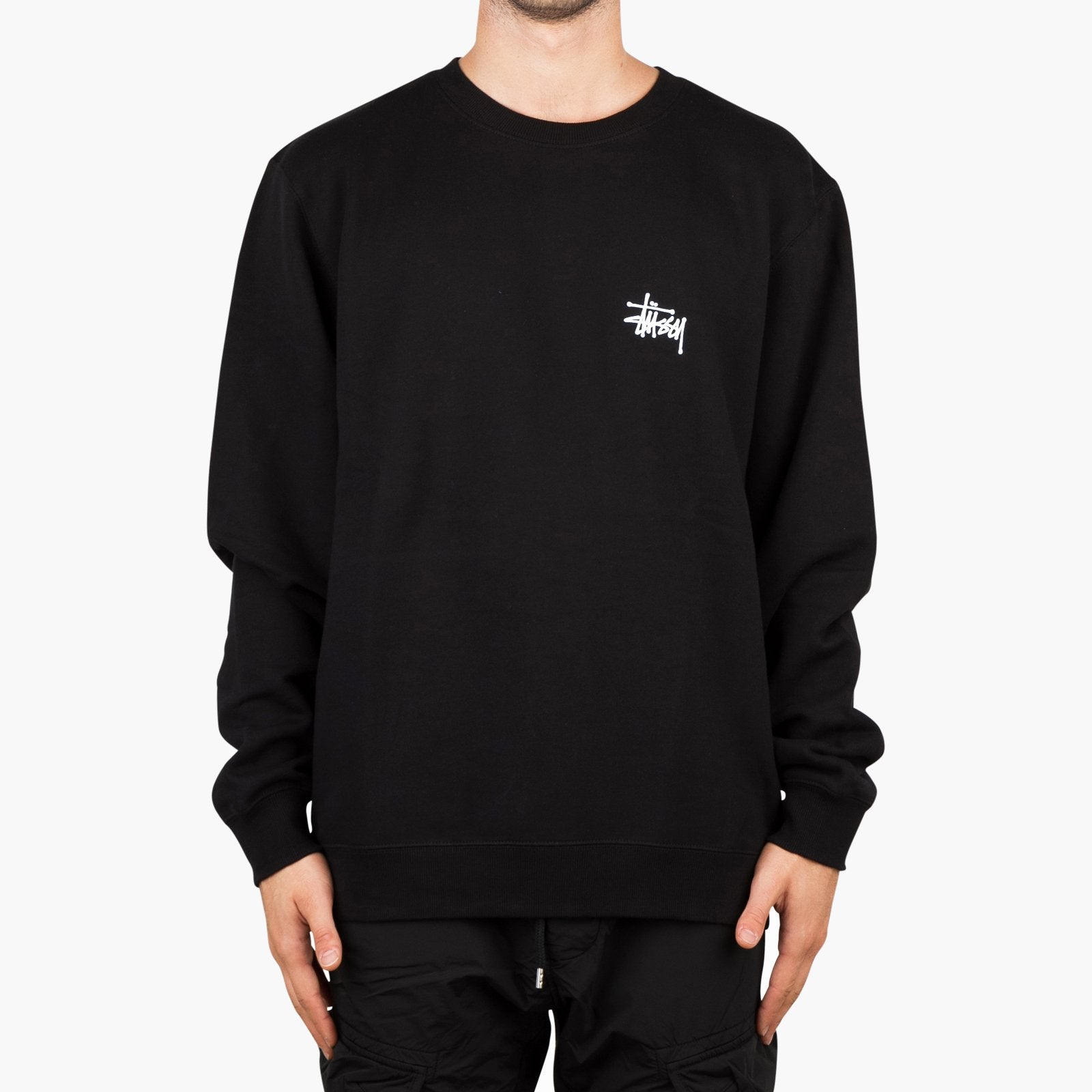 stussy basic crew sweatshirt