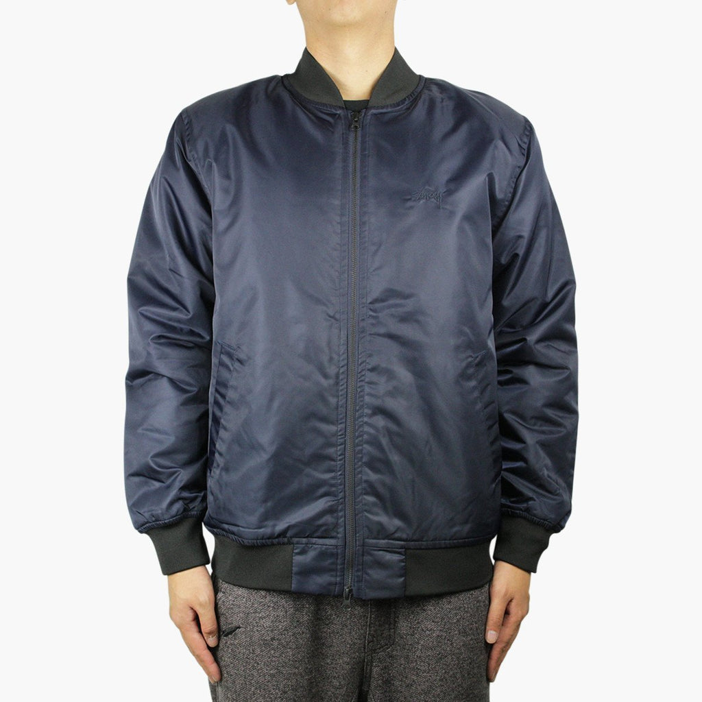 Stussy Flight Satin Bomber Jacket FMST115302-Navy-Small – SUEDE Store