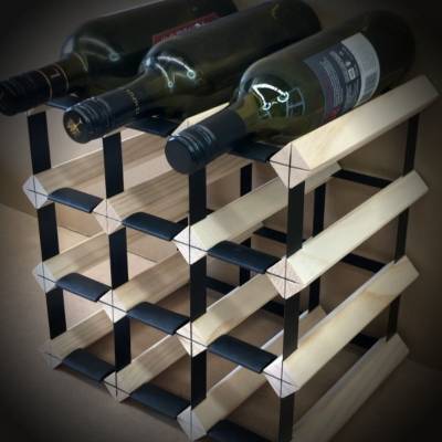 12 Bottle Timber Wine Rack
