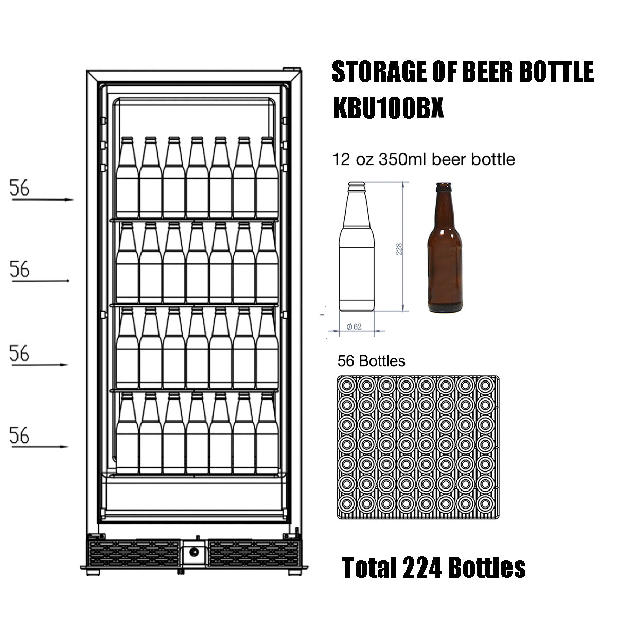 KBU100B Storage of Beer Bottle