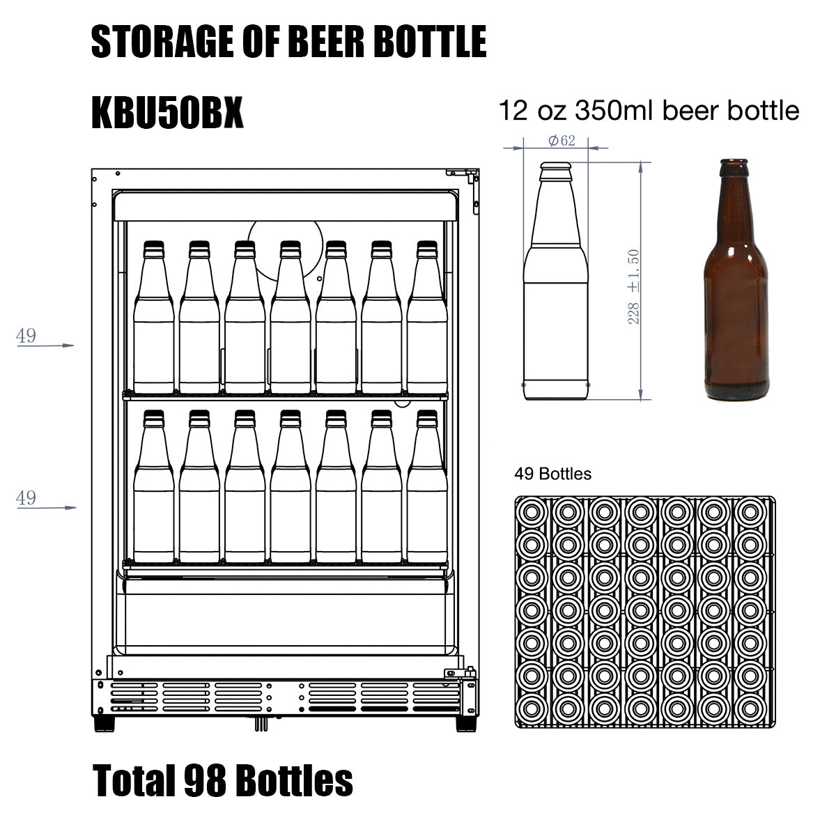 KBU50B Storage of Beer Bottle