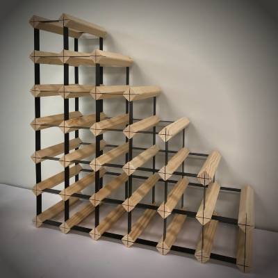 Sloped Timber Wine Rack