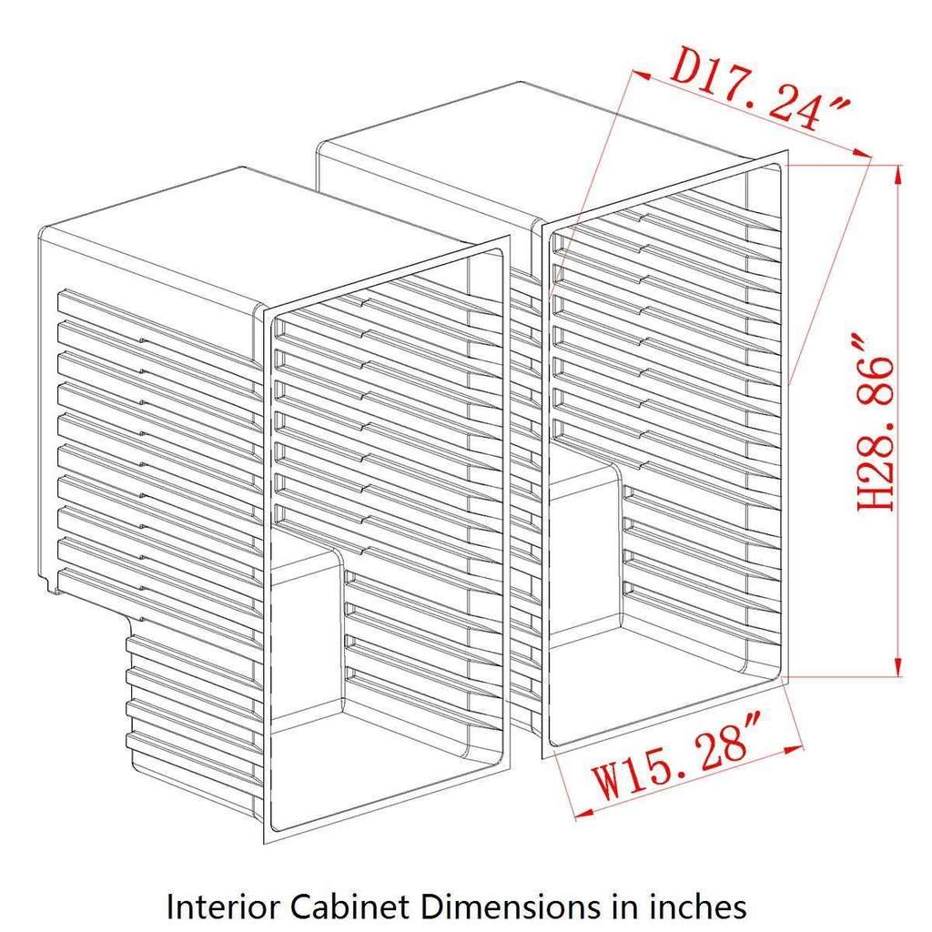 KBU28LRX Interior Dimensions