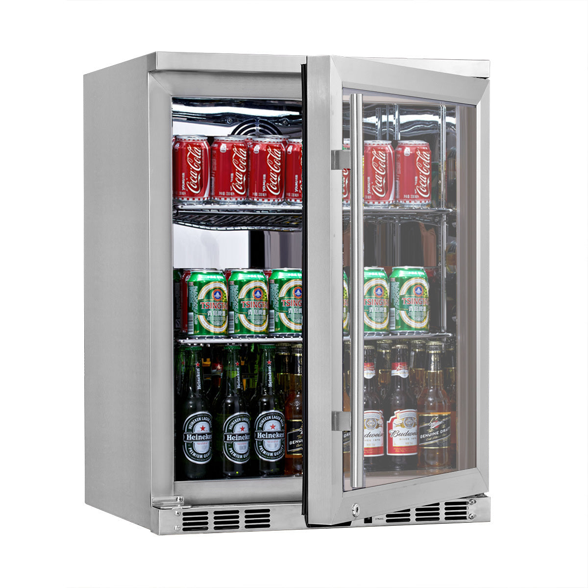 24 Undercounter Beverage Cooler Fridge Heating Glass Beer Center