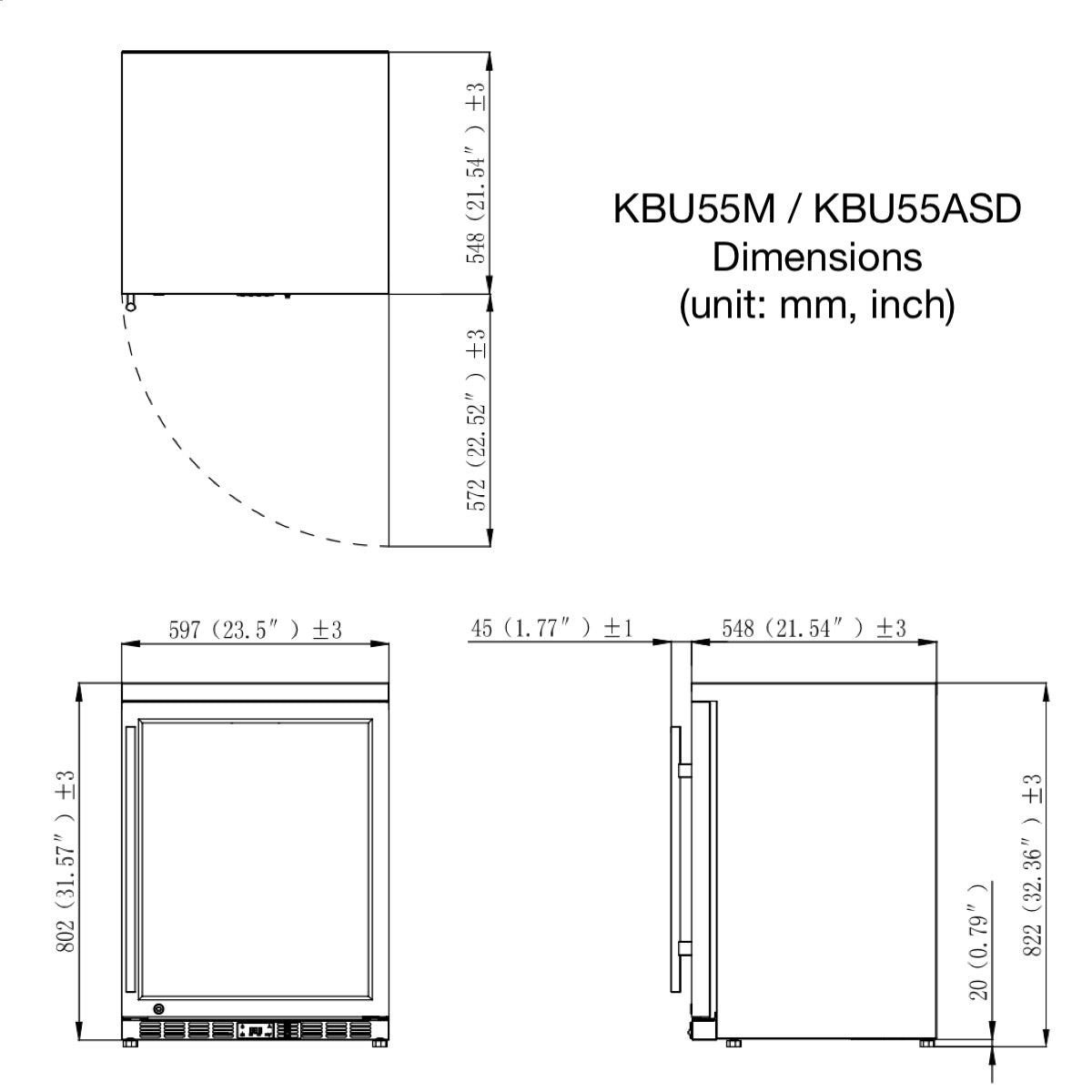 KBU55 dimensions
