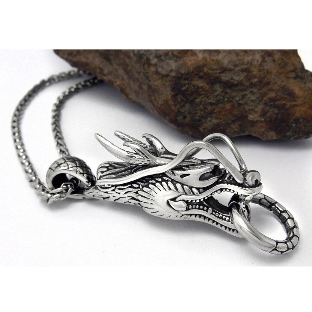 Dragon Pendant Stainless Steel Necklace – OutletFitters