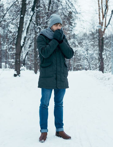 man dressed in winter clothes