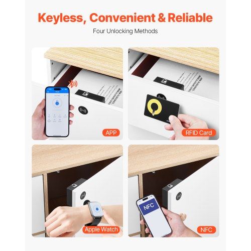 Electronic Cabinet Lock  4-in-1  Smart Cabinet Lock with 3*AAA Accumulator