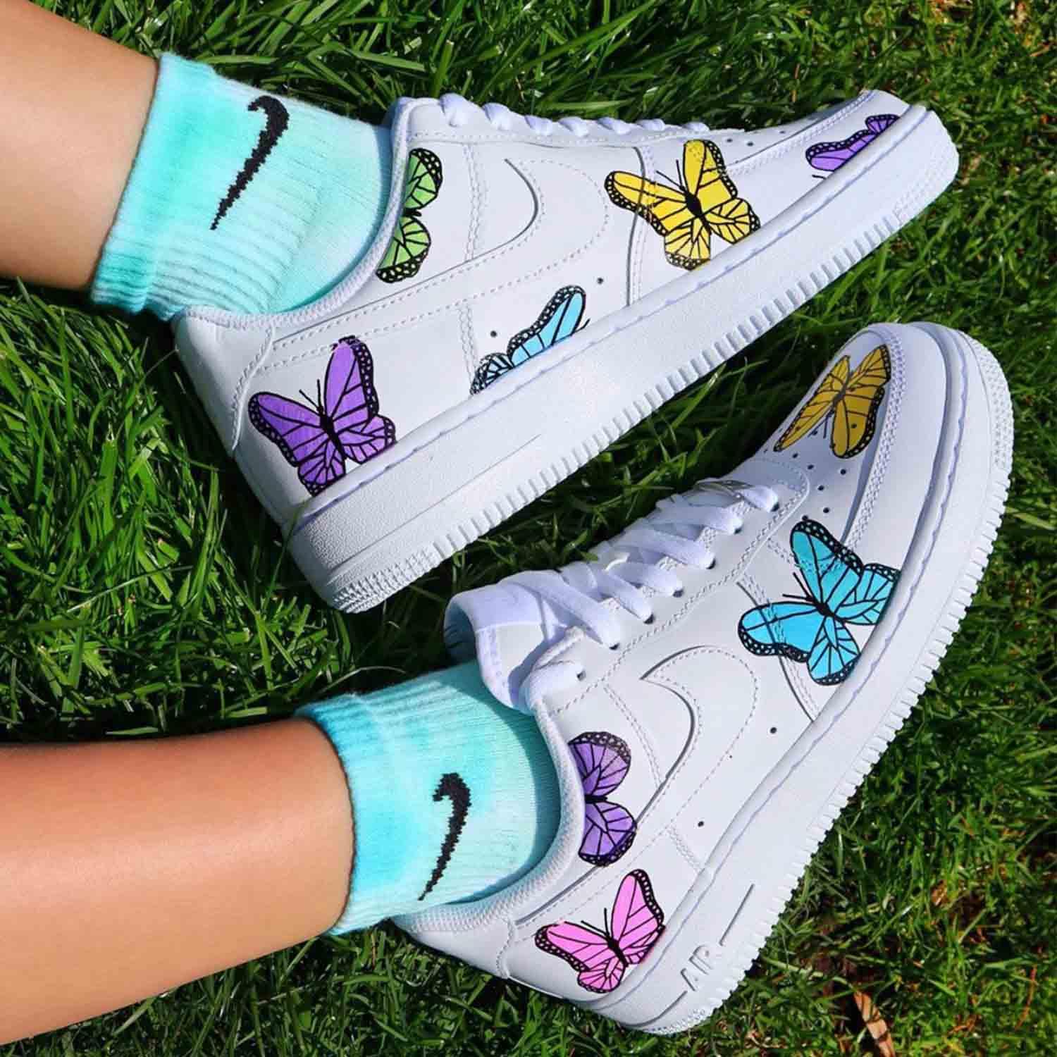 NIKE Air Force 1 CUSTOM BUTTERFLIES 