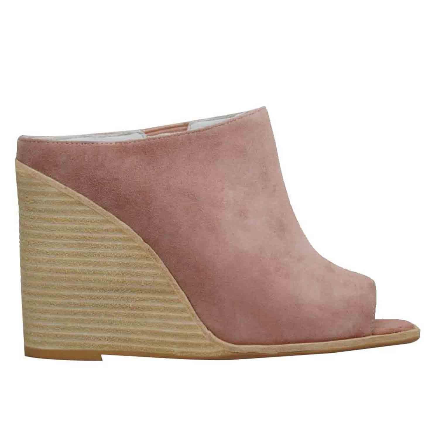 nude suede wedges