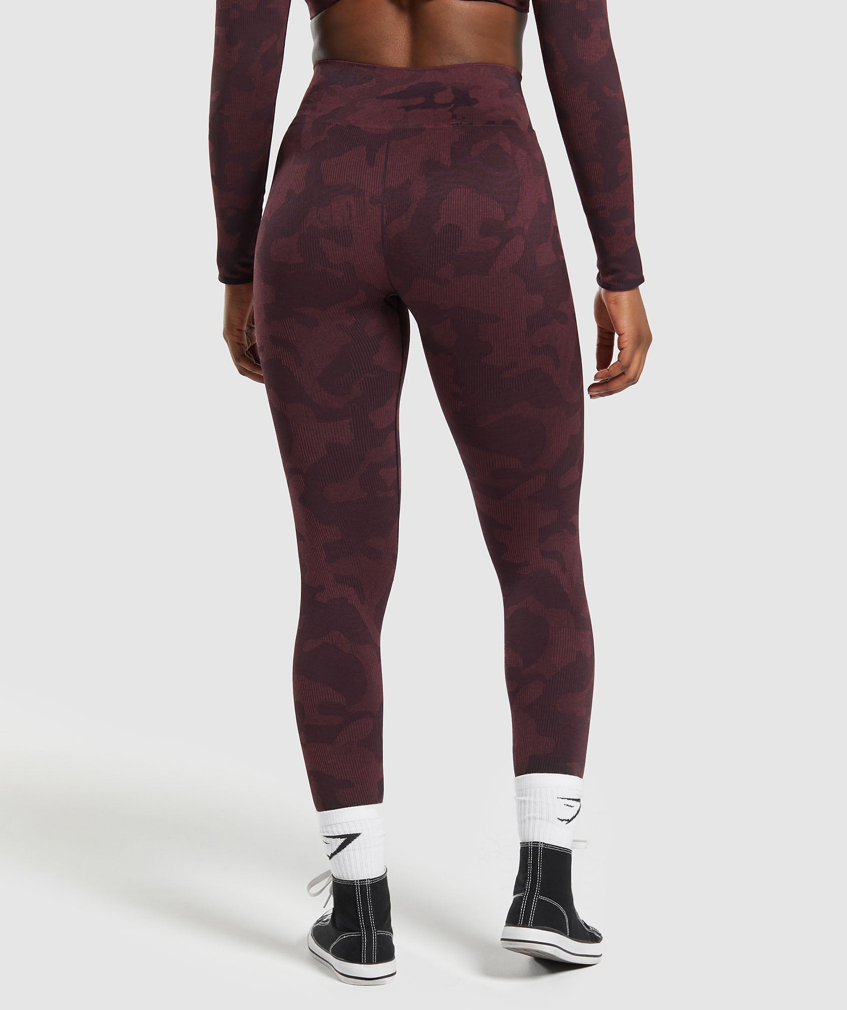 Gymshark, Pants & Jumpsuits, Gymshark Camo Seamless Leggings Greyblack