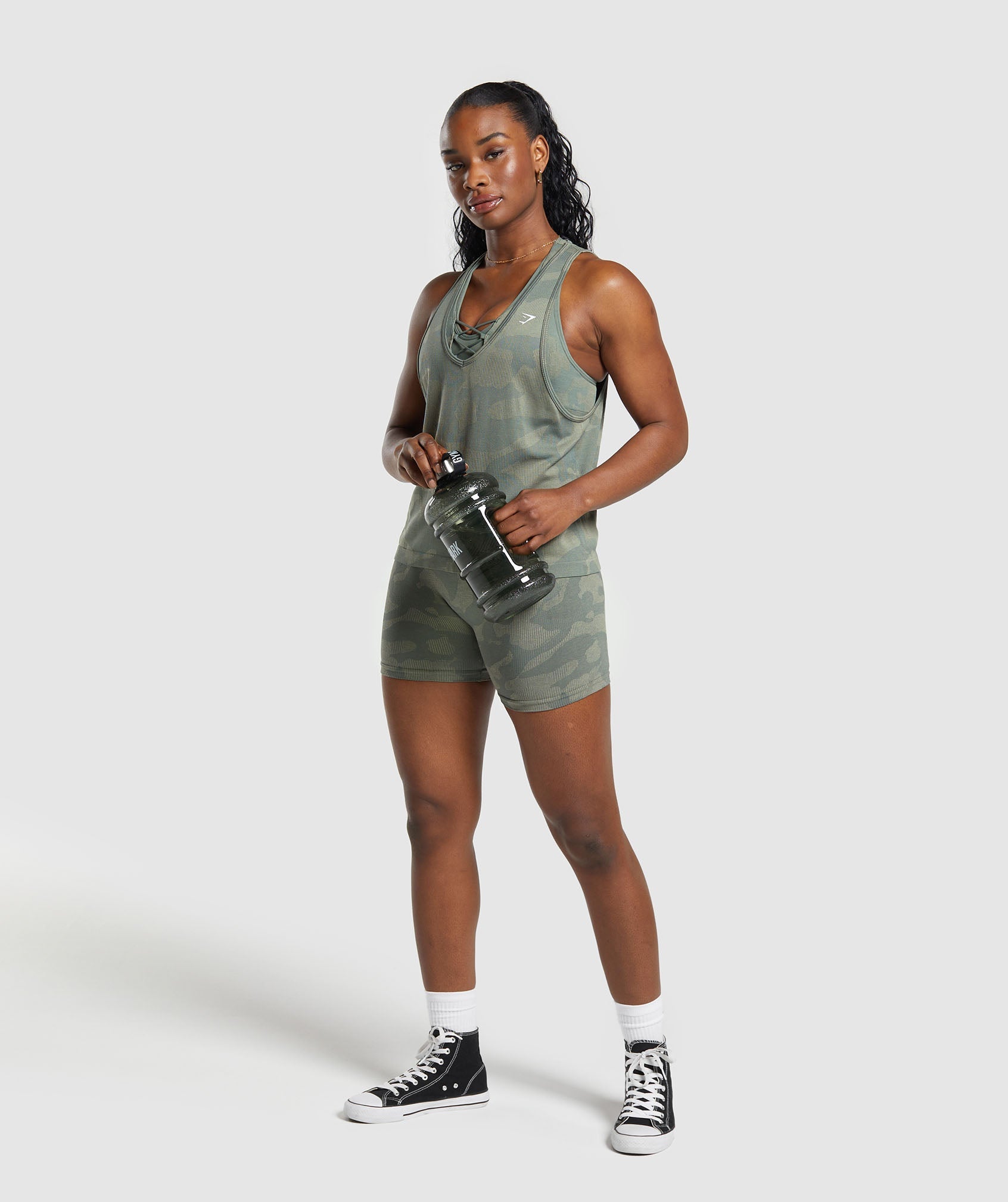 Adapt Camo Seamless Tank in Unit Green/Chalk Green - view 4