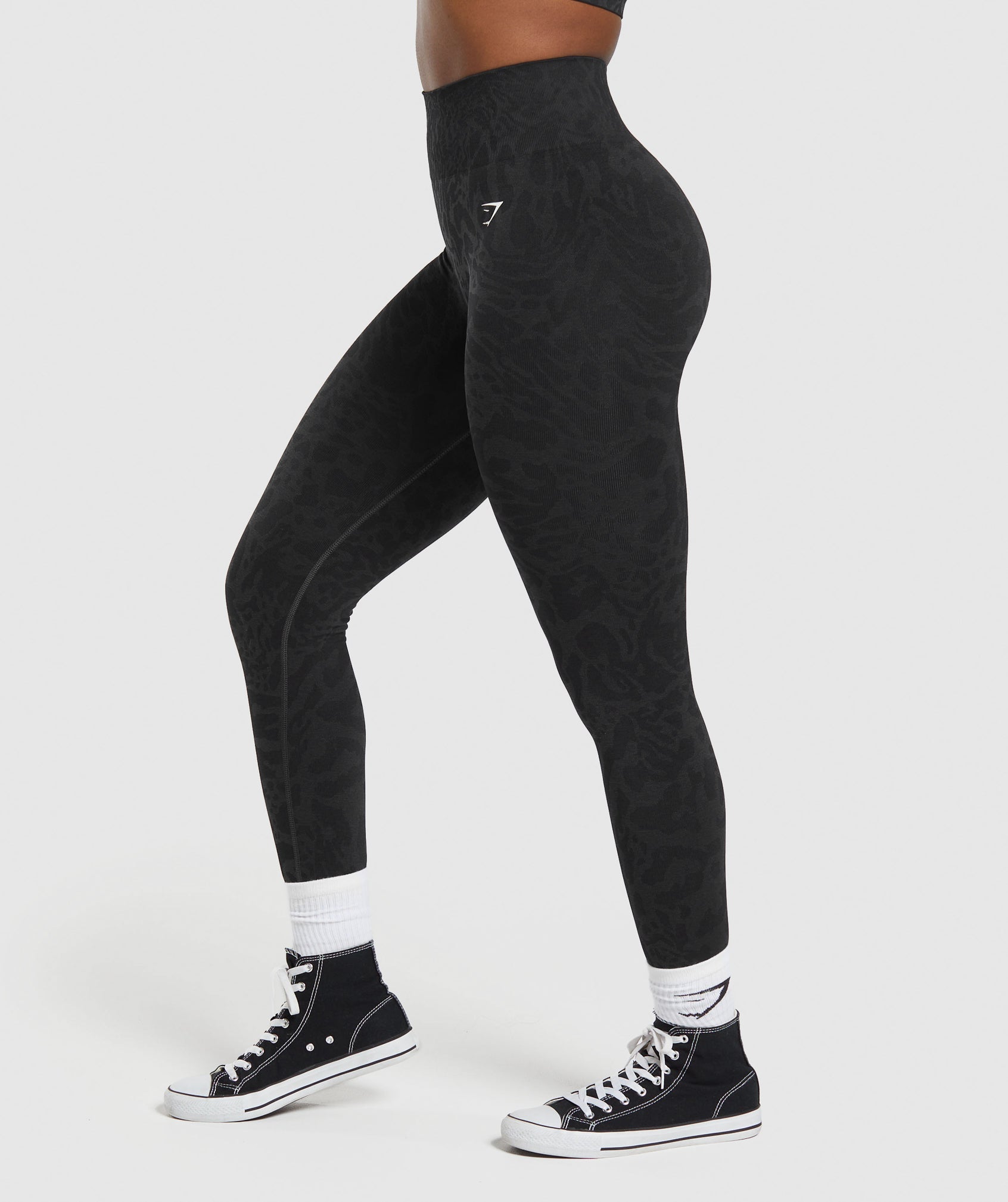comfortable seamless tights Dark Grey Wave Leggings from Famme sportswear