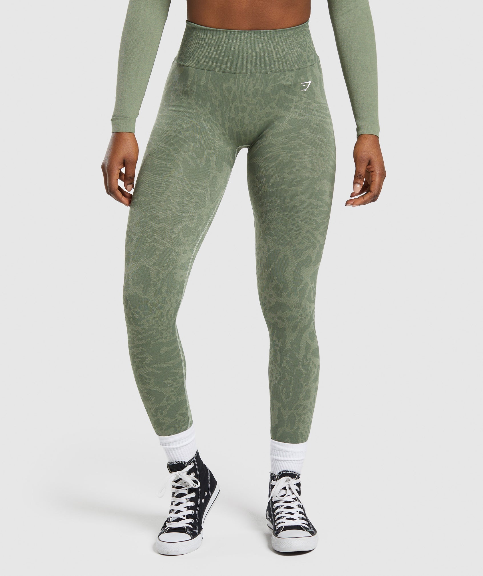 Adapt Safari Seamless Legging in Force Green/Faded Green - view 1