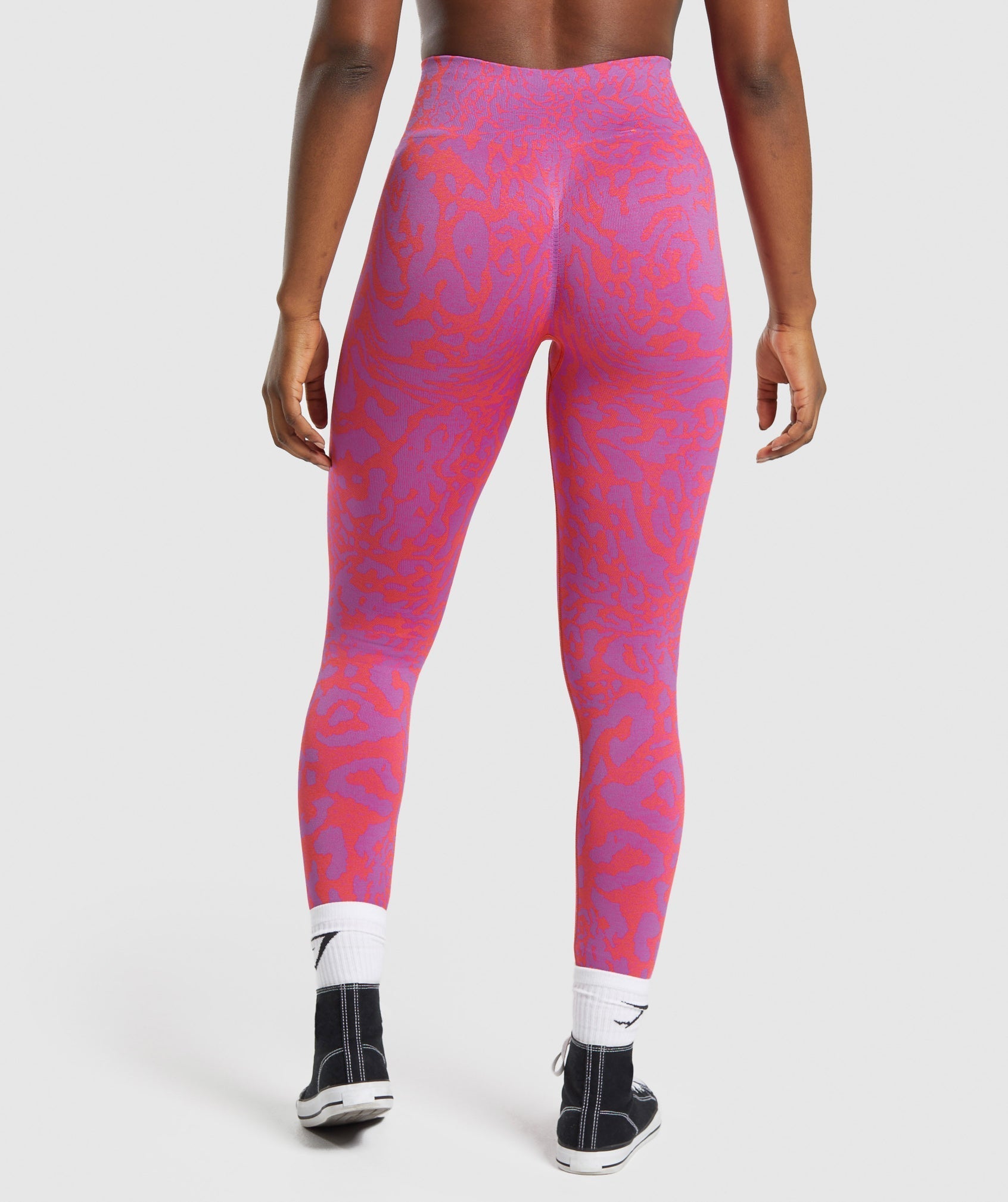 Adapt Safari Seamless Leggings in Shelly Pink/Fly Coral - view 2
