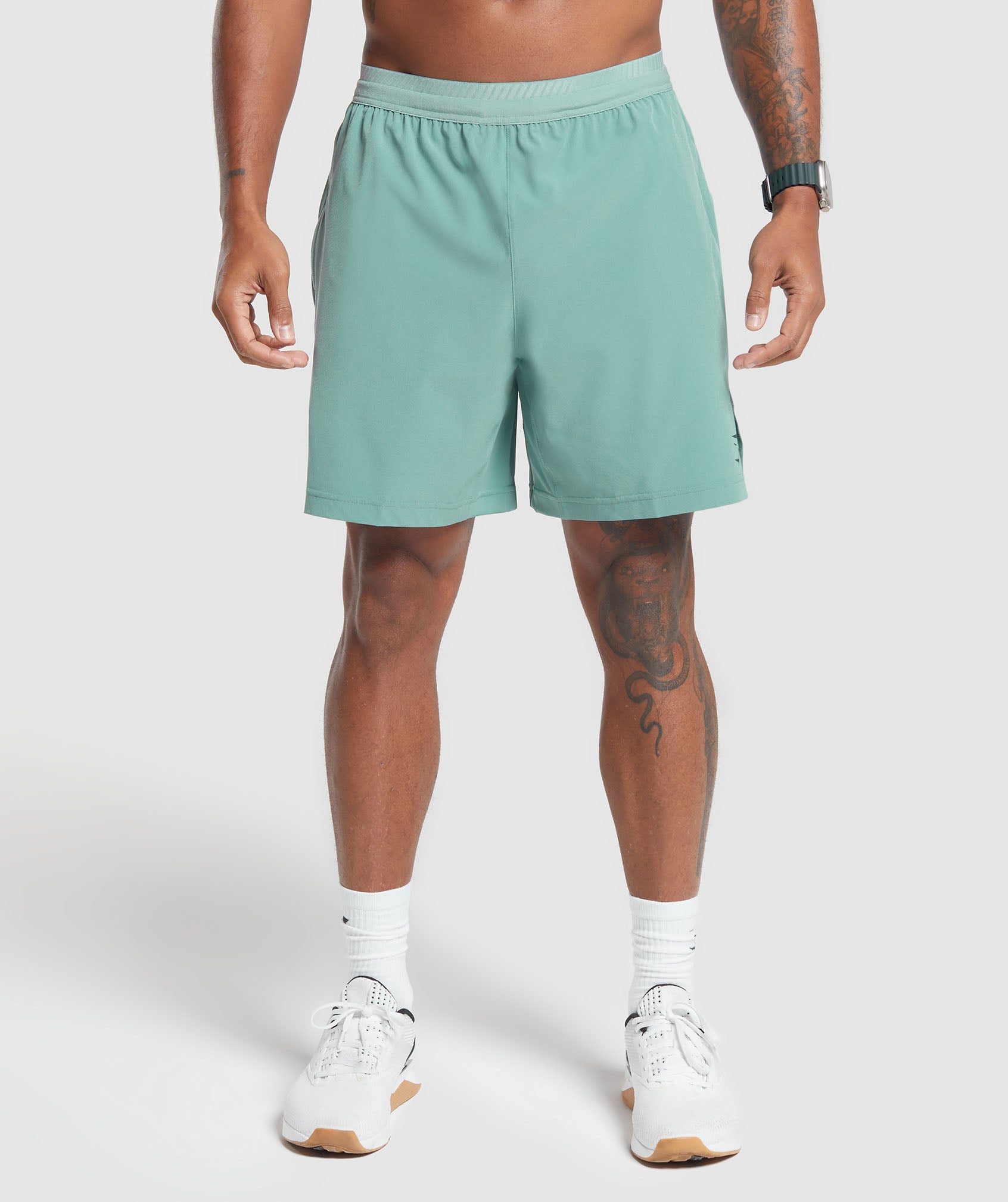 Apex 7" Hybrid Shorts in Duck Egg Blue