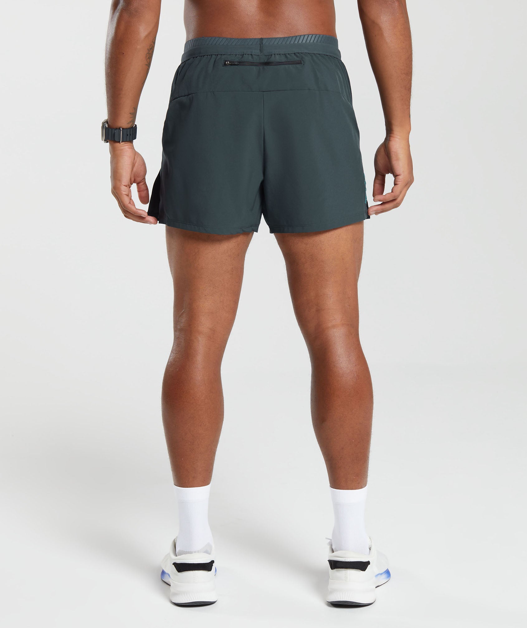 Apex Run 4" Shorts in Darkest Teal - view 2