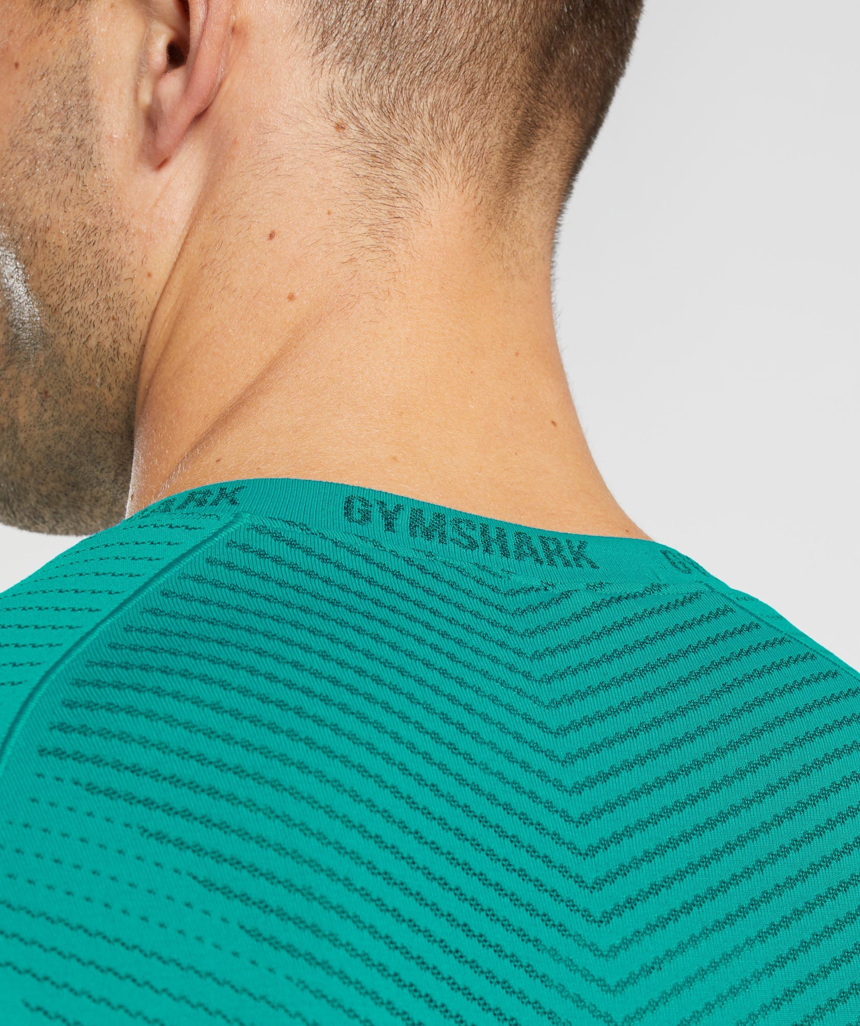 Gymshark Geo Seamless T-Shirt - Seafoam Blue/Darkest Teal