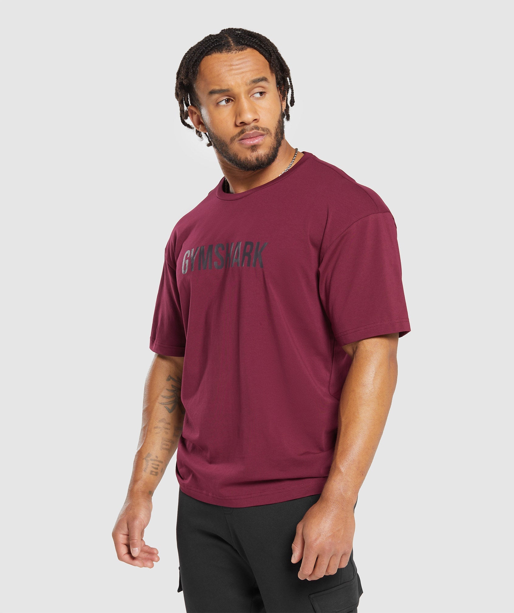 Apollo Oversized T-Shirt in Plum Pink - view 3