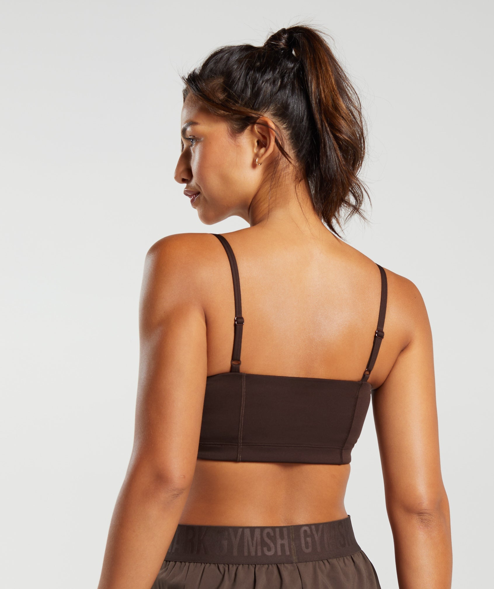 Bandeau Sports Bra in Shadow Brown - view 2