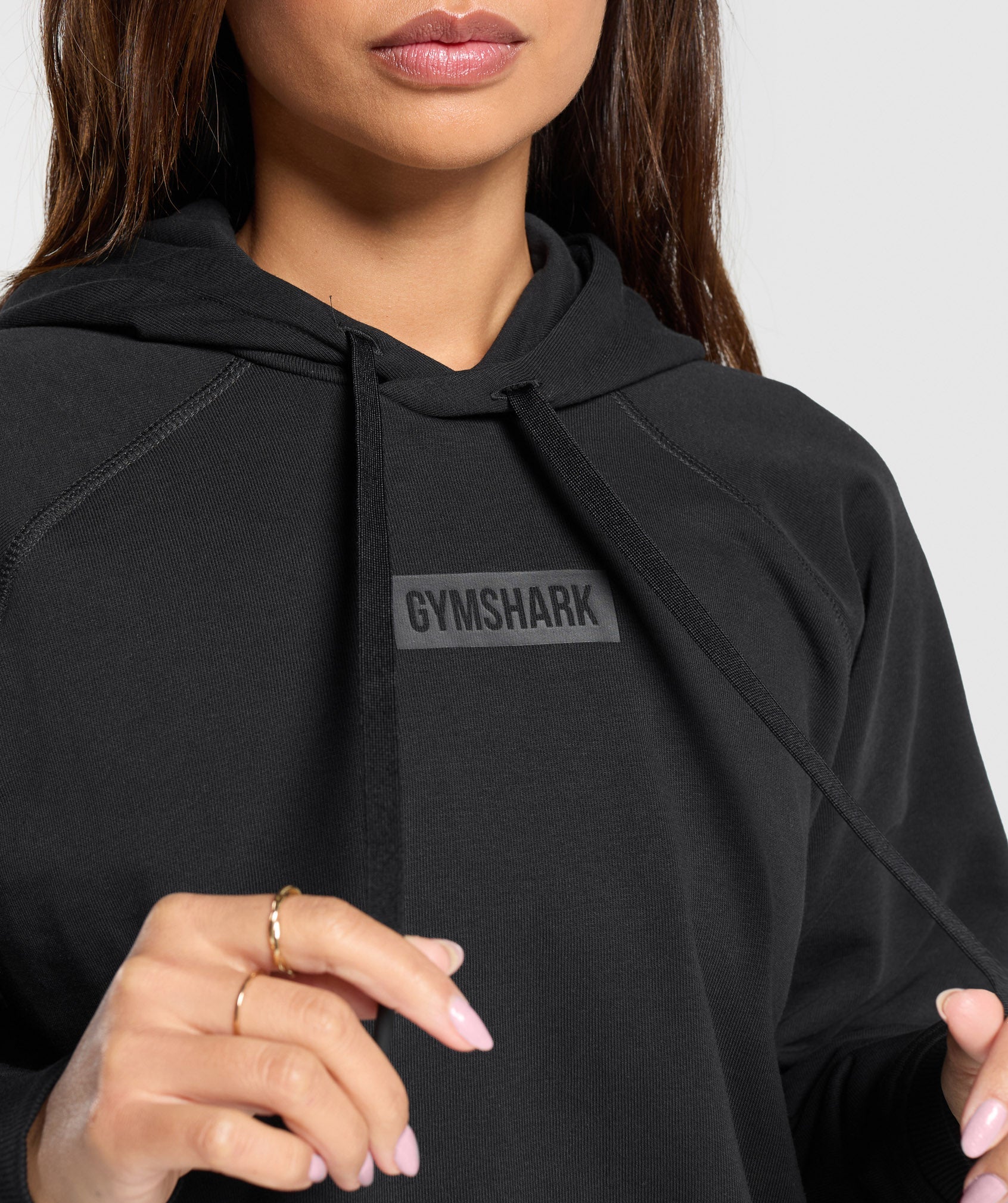 Block Oversized Hoodie in Black - view 4