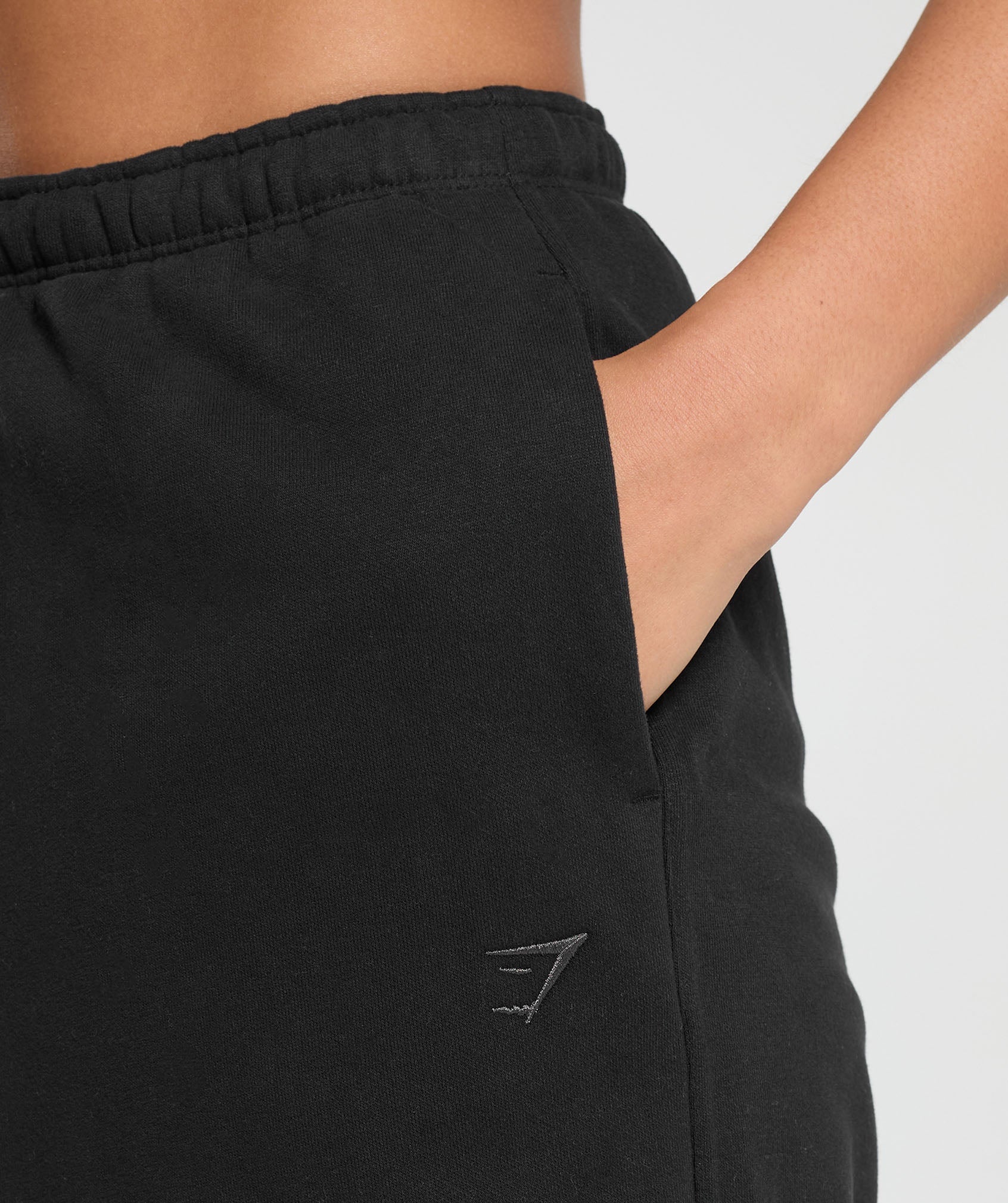 Fleece Joggers in Black - view 6