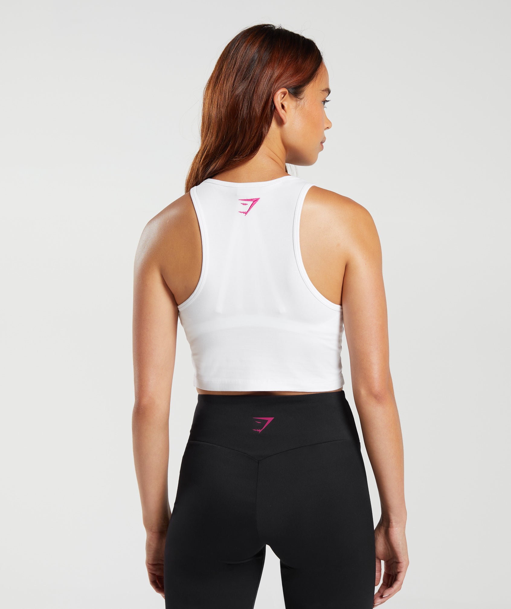 Gymshark Crop Mesh Tank - White