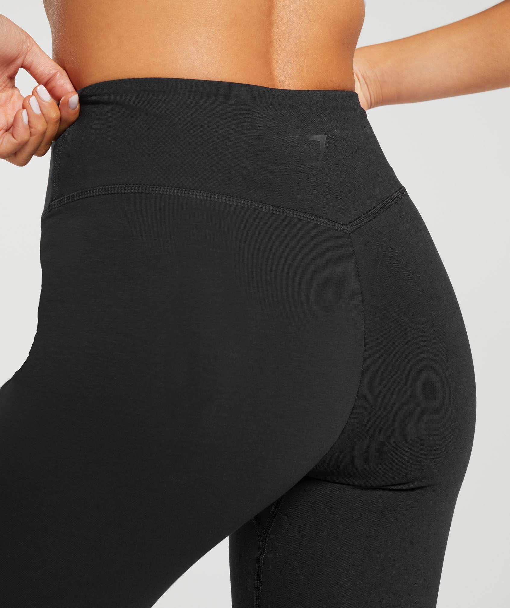 Block Cotton Leggings in Black - view 6