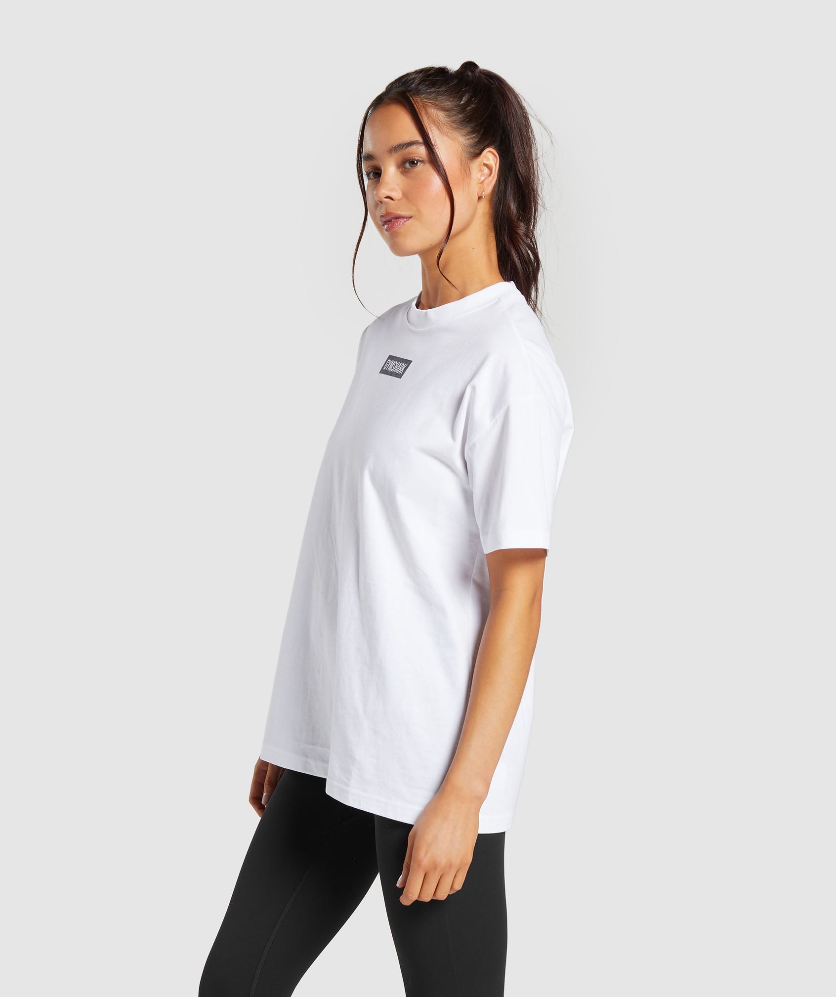 Block Oversized T-Shirt in White - view 3