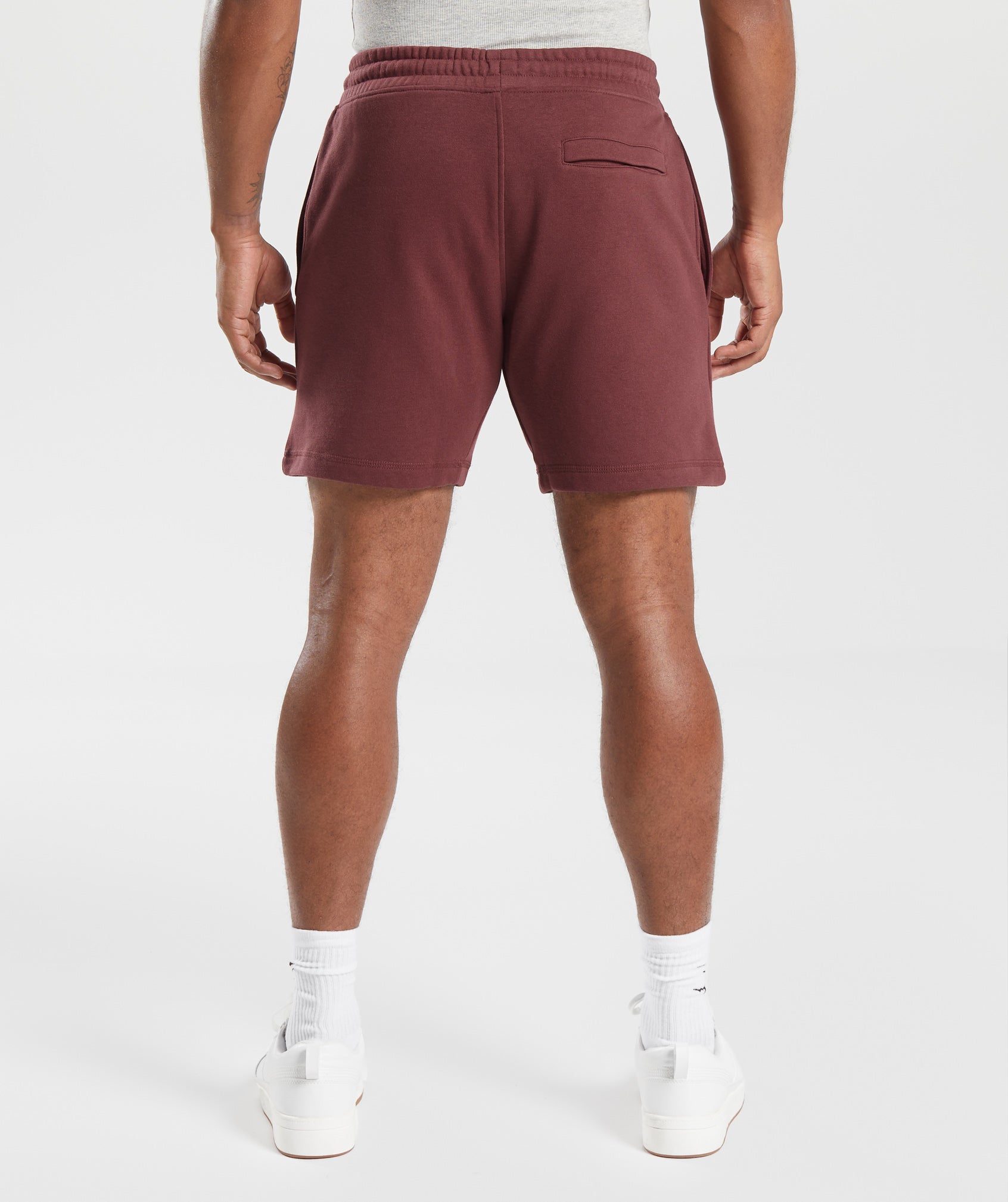 Crest 7" Shorts in Washed Burgundy - view 2