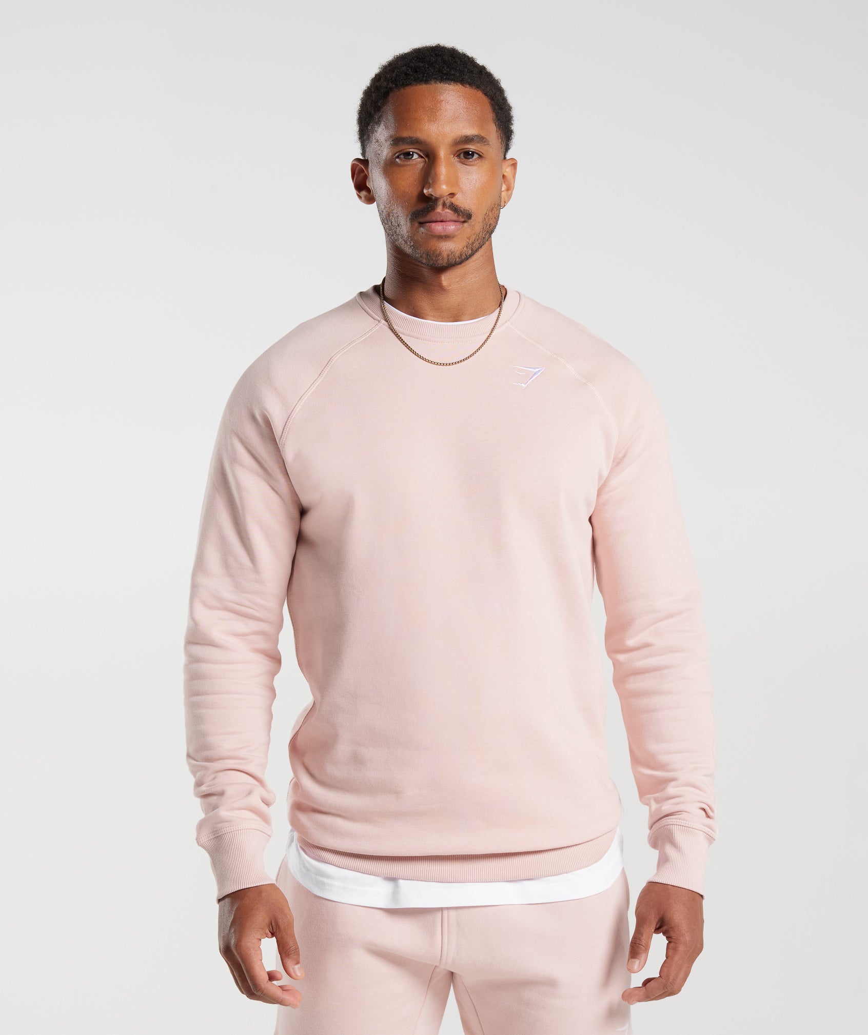 Crest Sweatshirt in Misty Pink