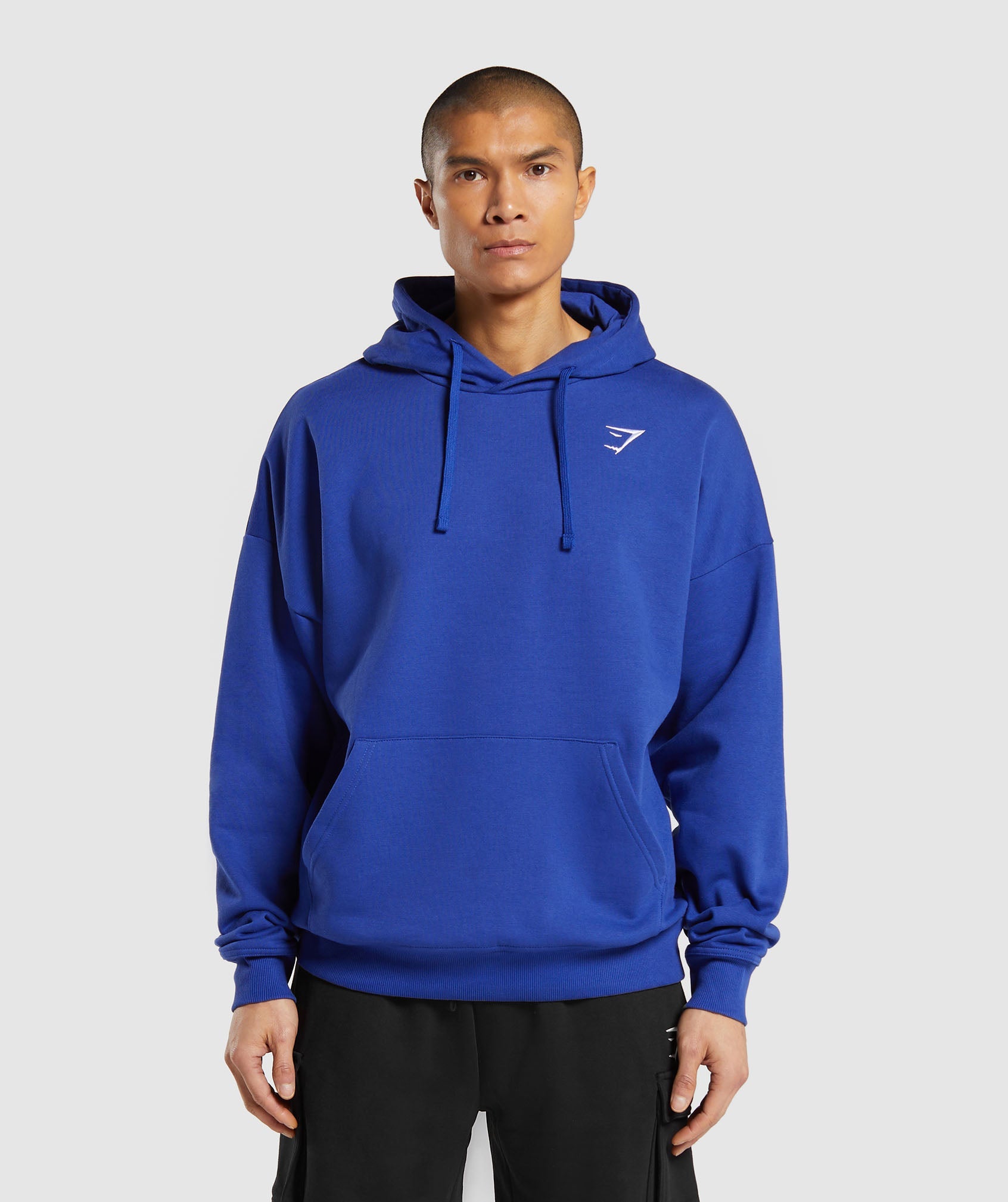 Crest Oversized Hoodie in Wave Blue