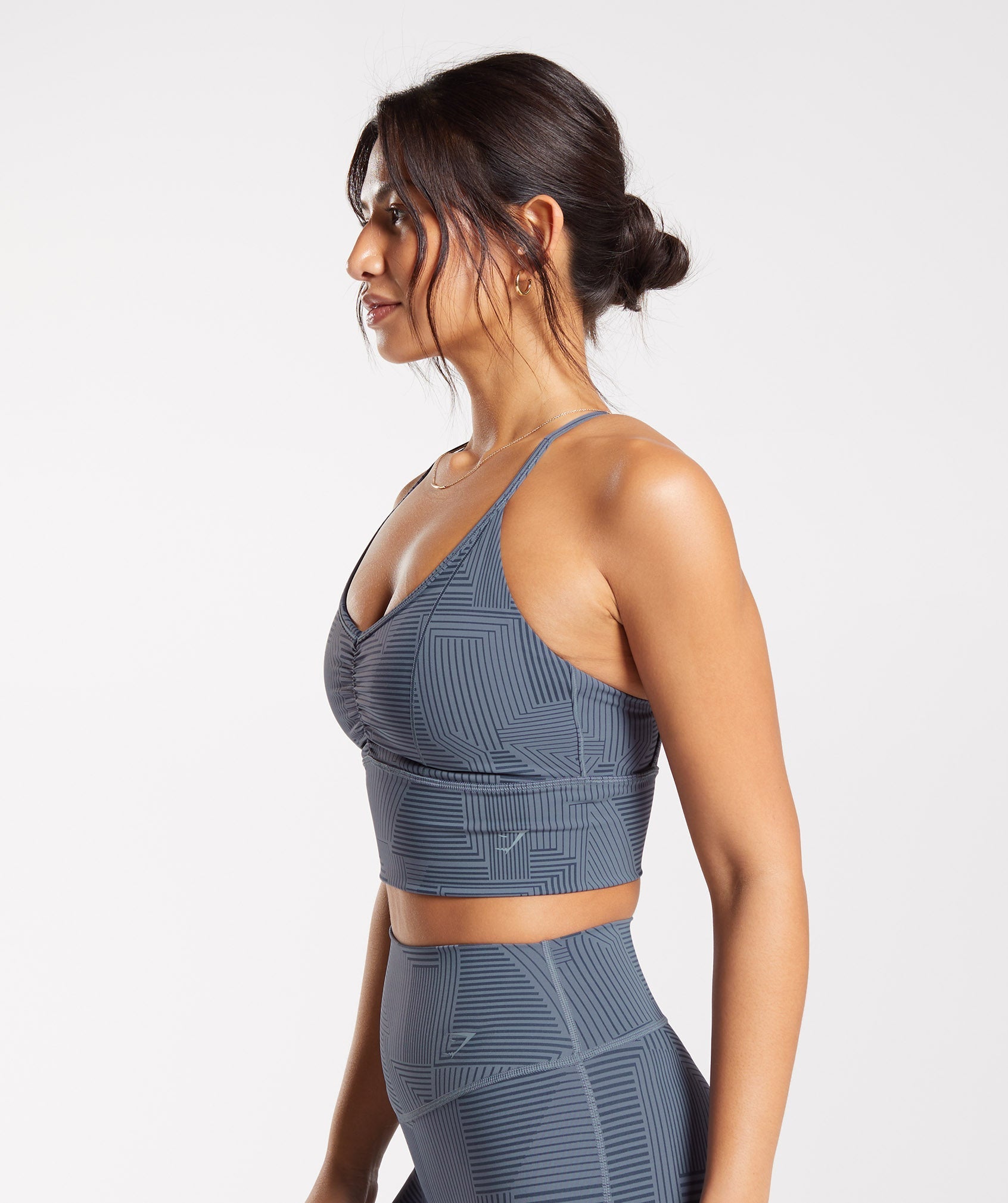 Elevate Longline Sports Bra in Evening Blue