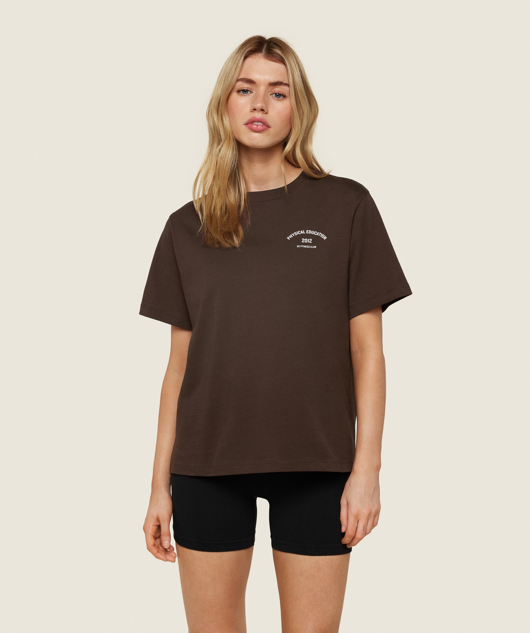 Phys Ed Graphic T-Shirt in Archive Brown