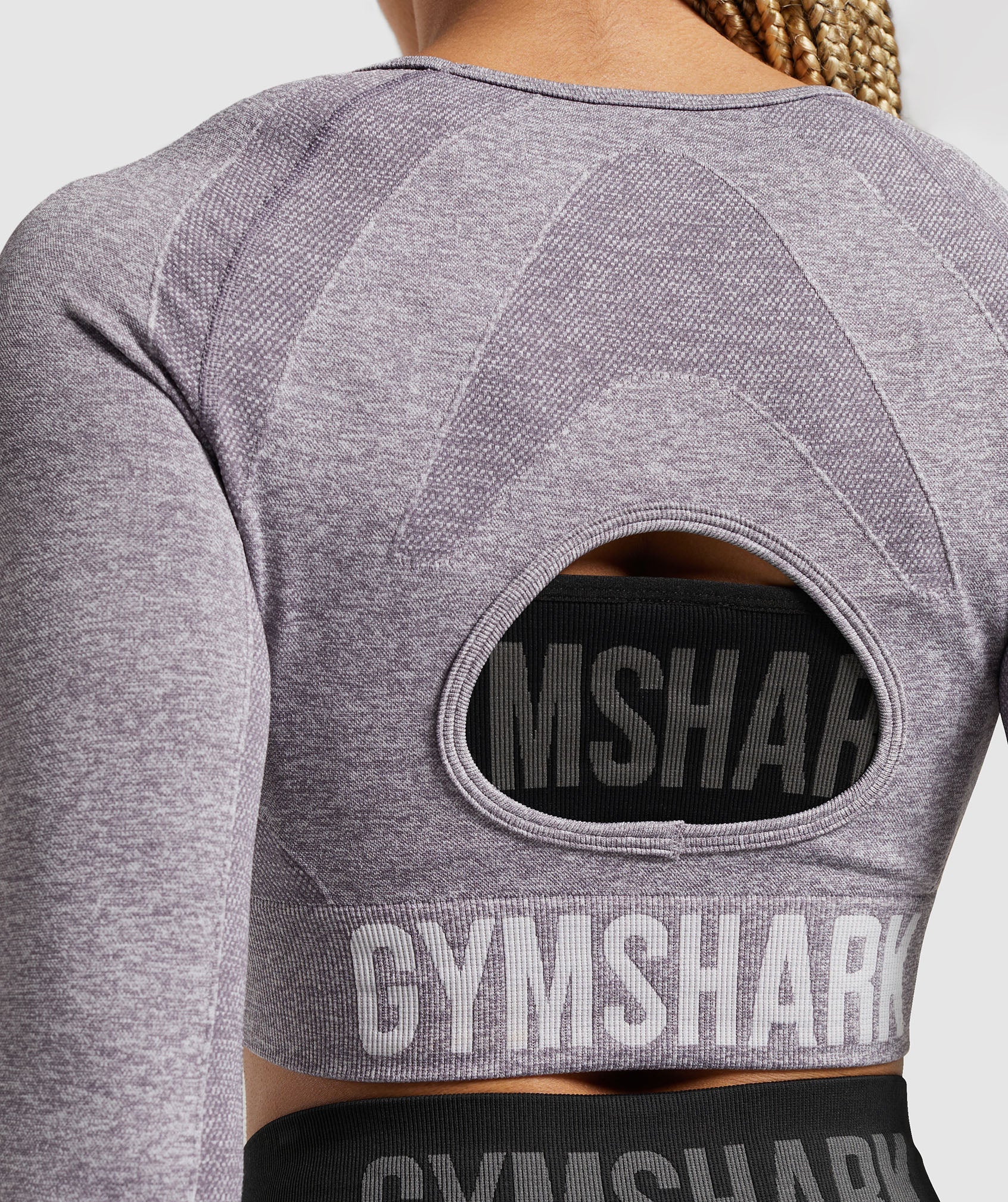 Gymshark Flex Long Sleeve Crop Top Purple Size L - $22 (45% Off