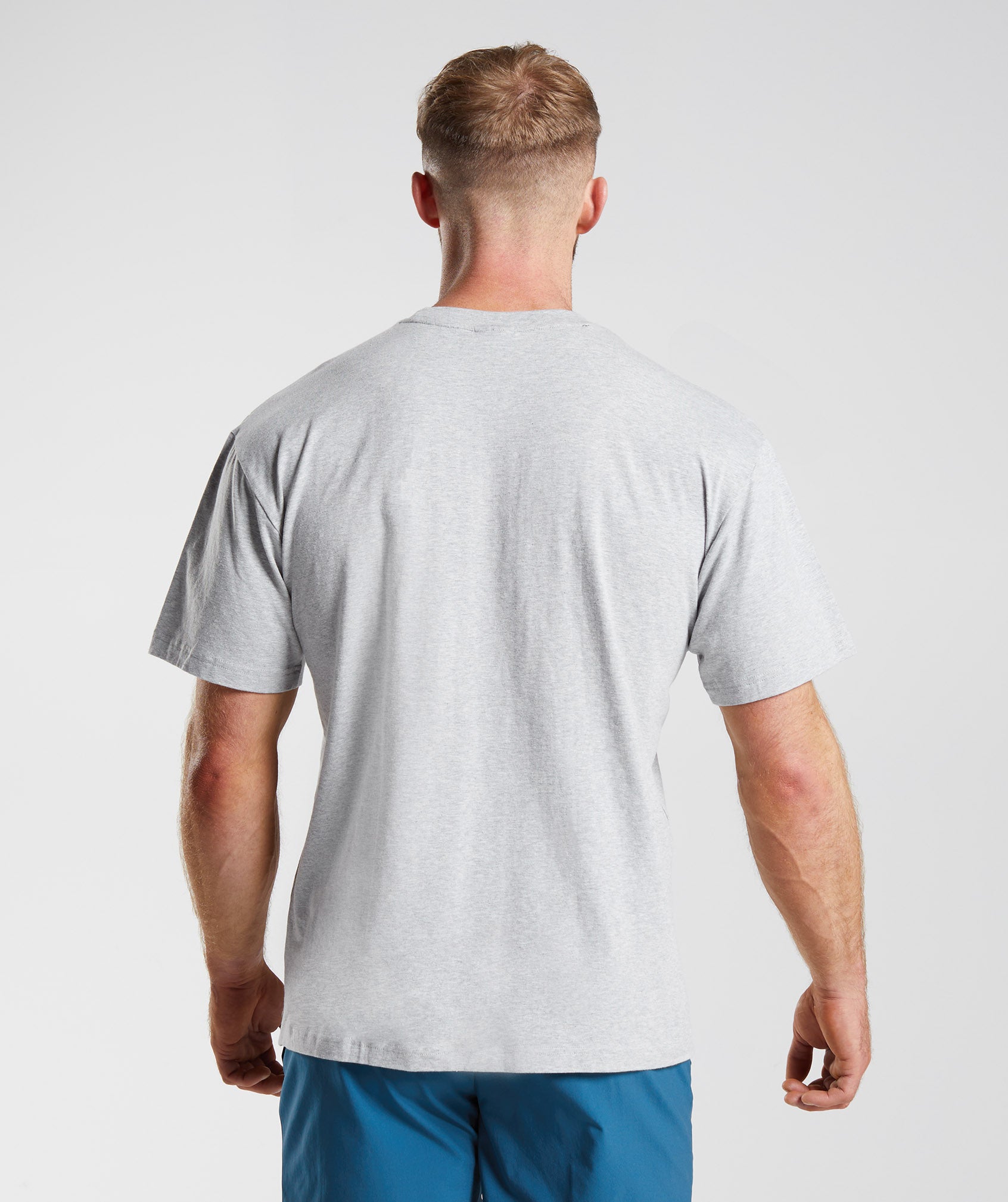 Gymshark Apollo Oversized T-Shirt - Light Grey Marl
