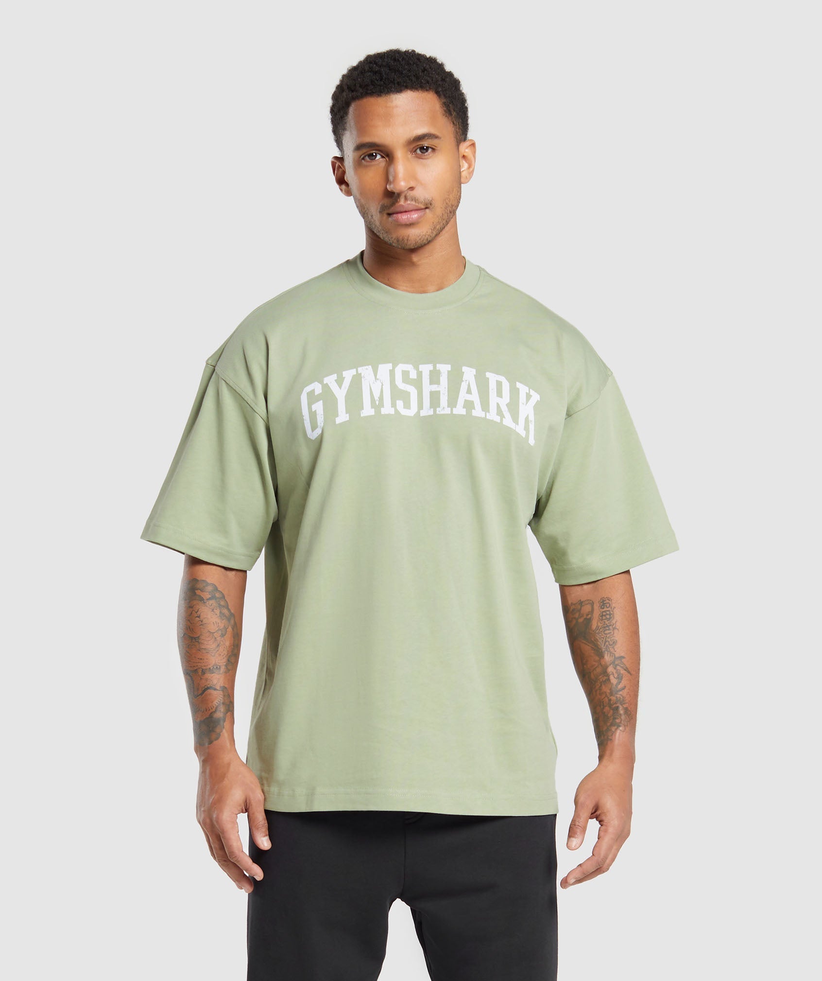 Collegiate T-Shirt in Faded Green