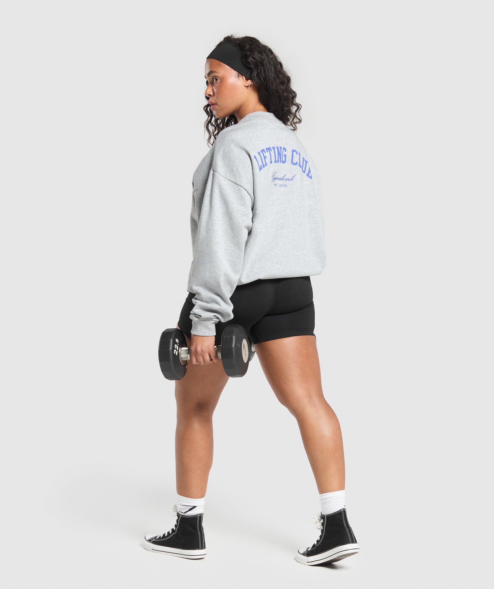Gymshark Lifting Club Oversized Sweatshirt - Light Grey Core