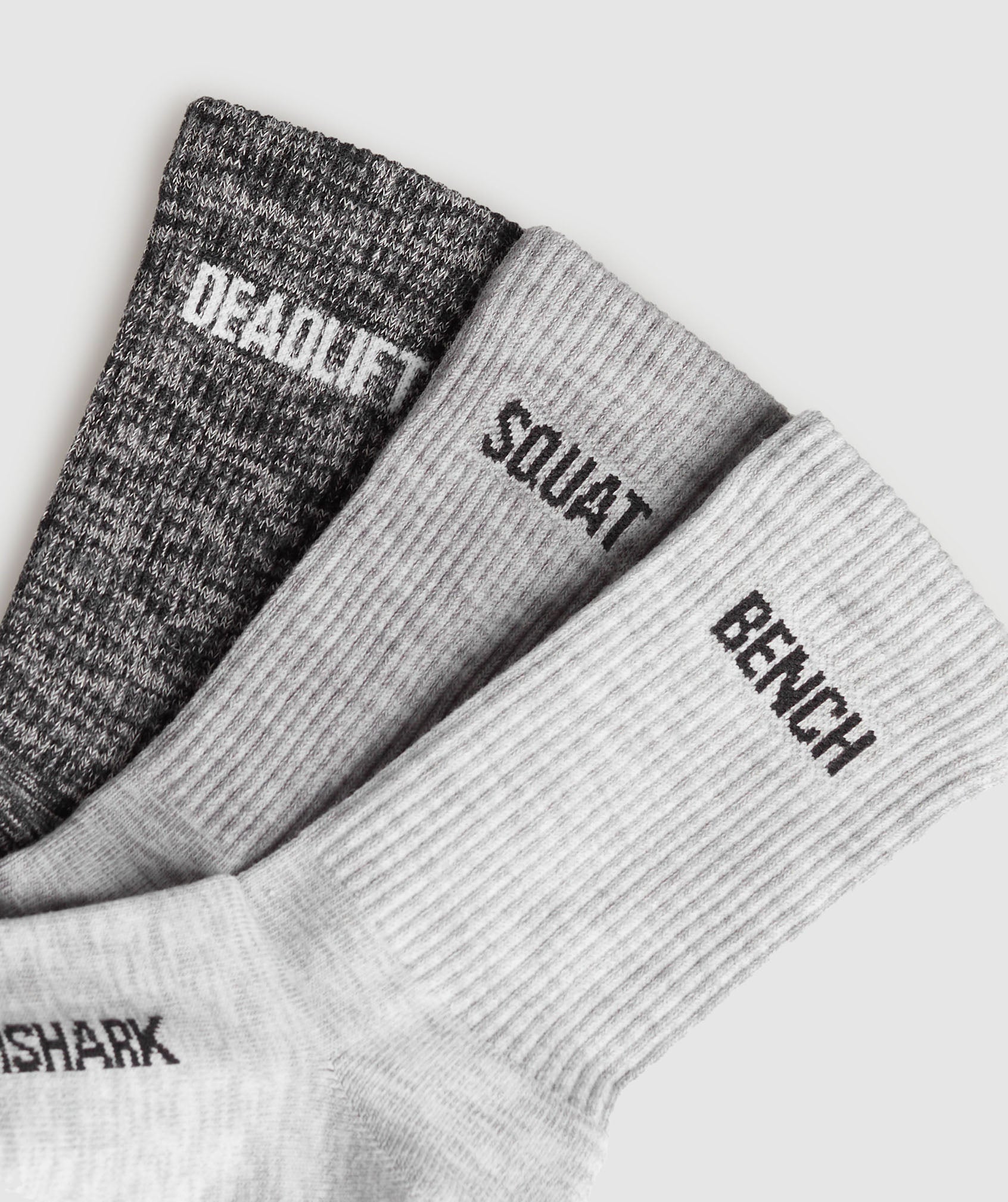 Gymshark Crew Socks 3pk - Stellar Purple/Silver Lilac/White