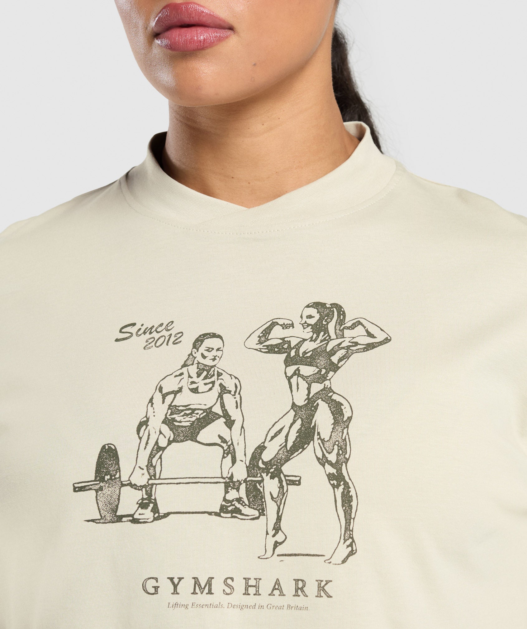 Gymshark Two Strong Women Midi Long Sleeve Top - Pebble Grey