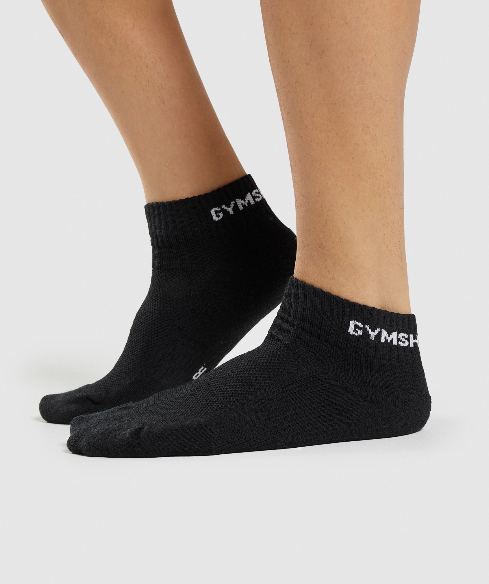 Gymshark GS Jacquard Quarter Socks 3pk - Black