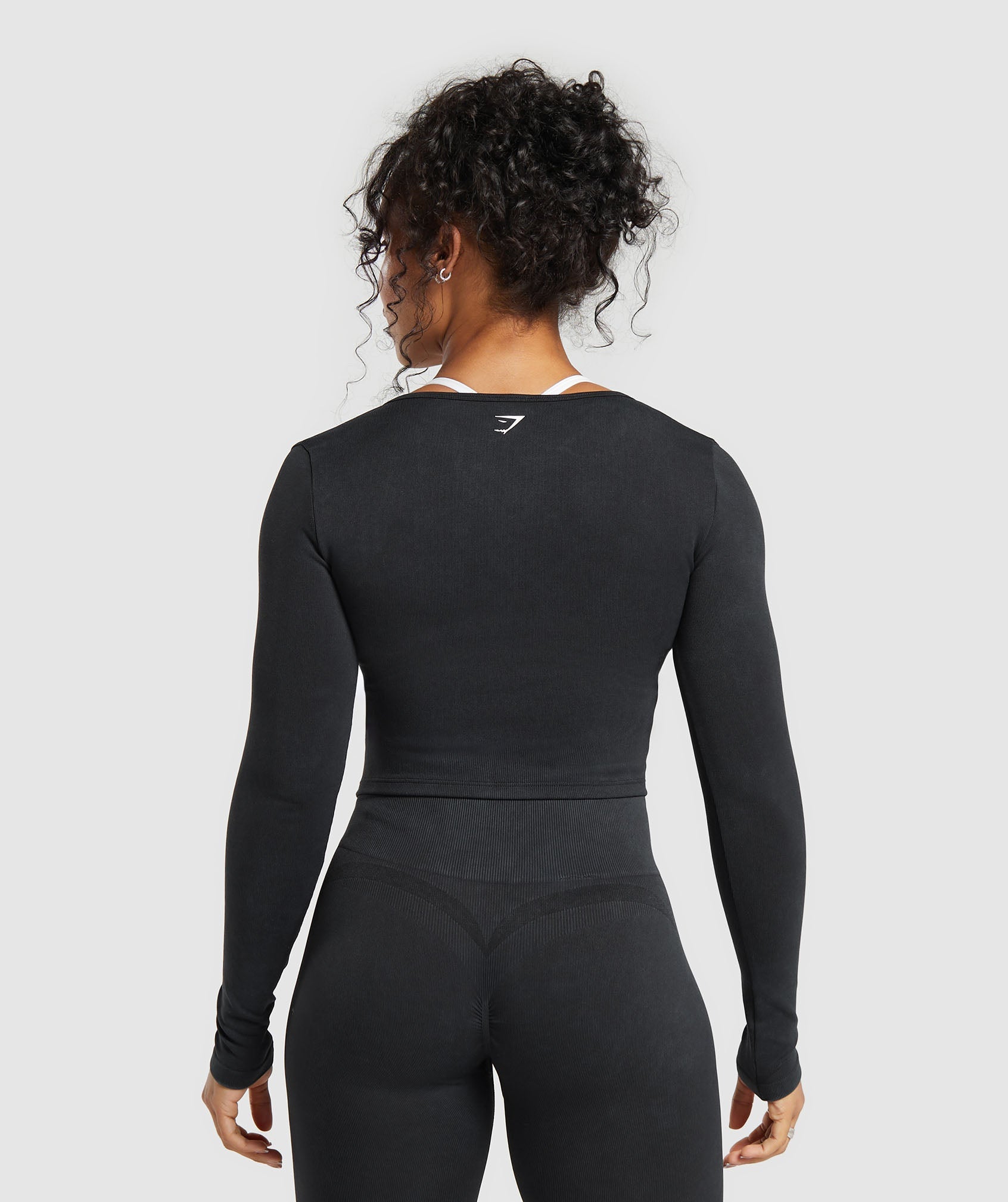 Gains Seamless Zip Up in Black - view 2