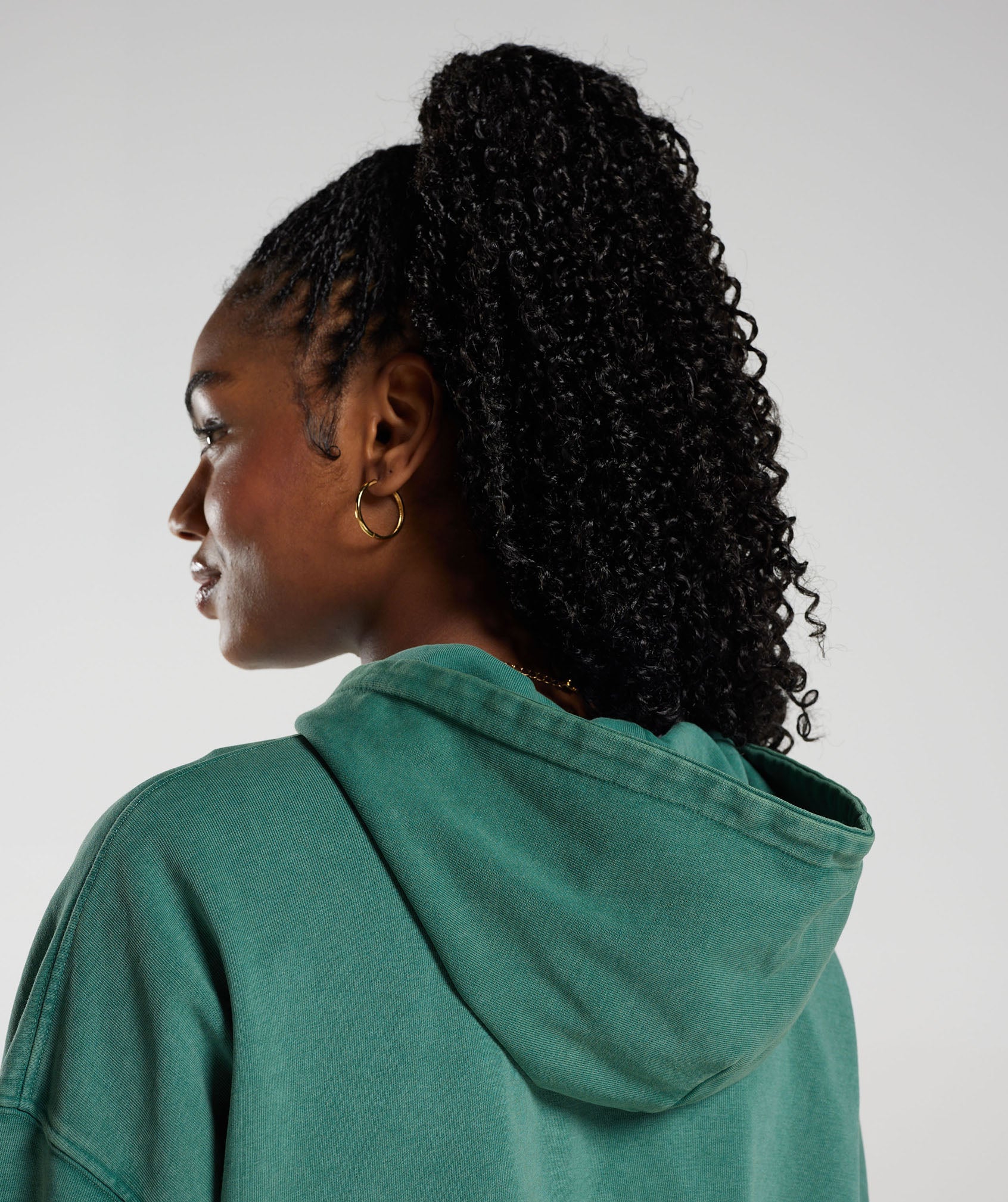 Collegiate Oversized Hoodie in Ink Teal