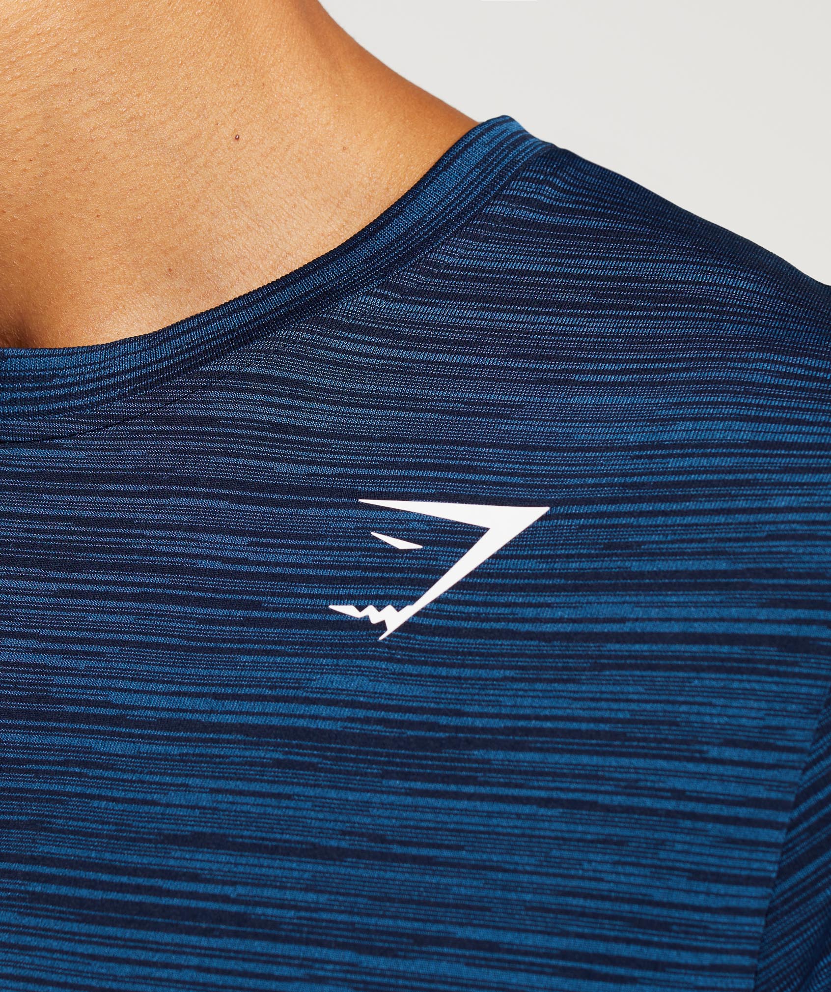 Heather Seamless T-Shirt in Navy/Core Blue Marl - view 5