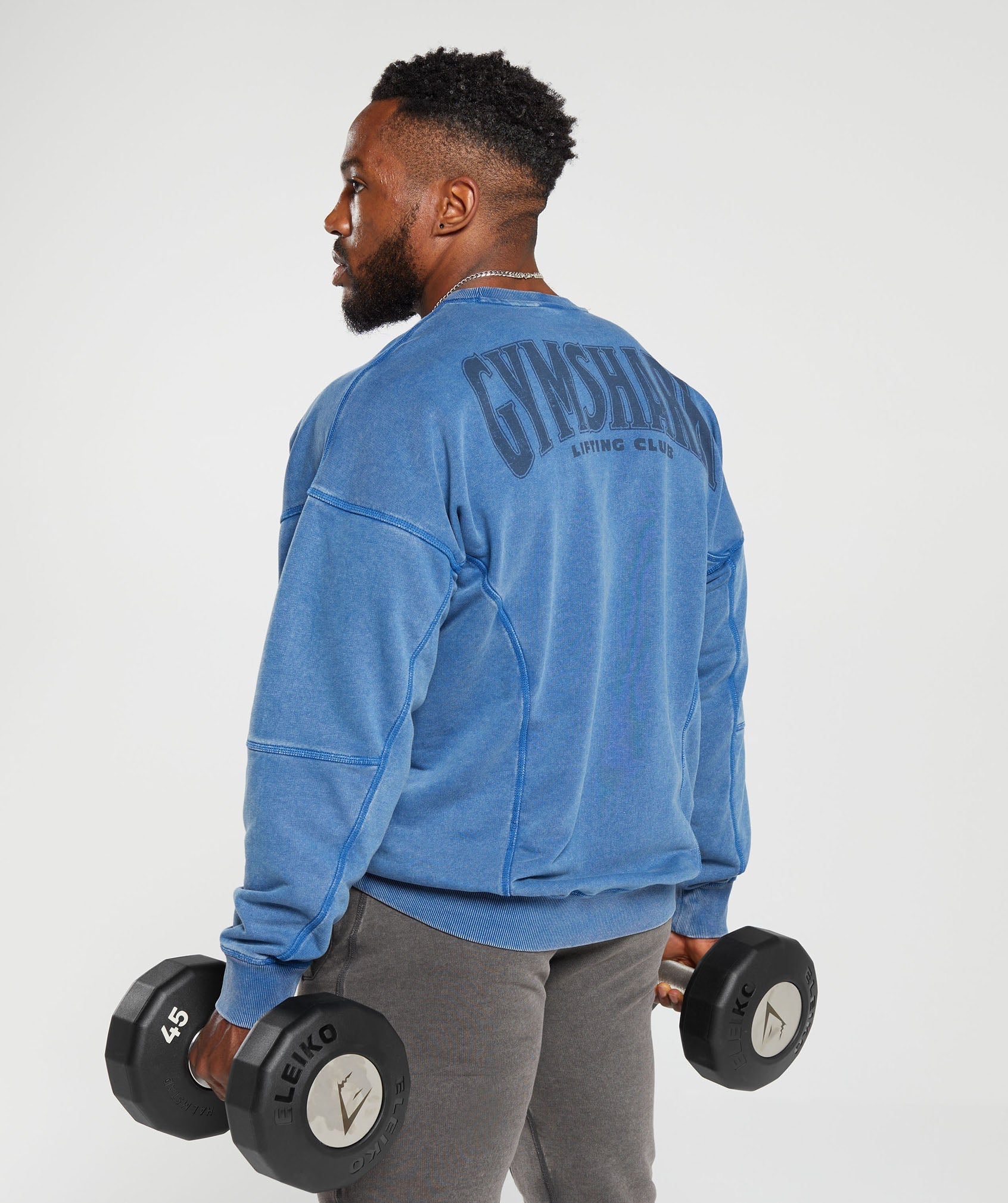 Gymshark Heritage Washed Crew - Onyx Grey