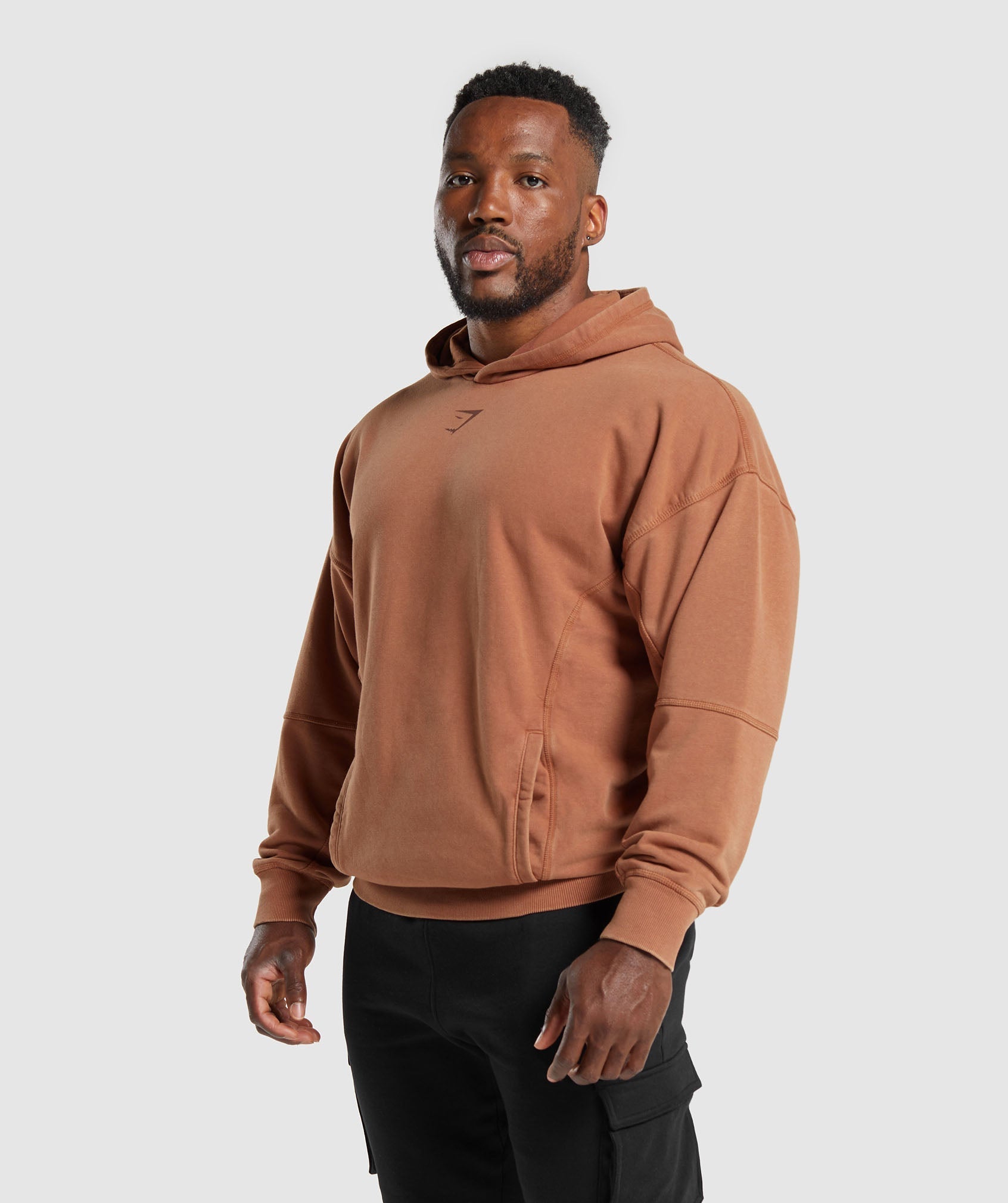 Heritage Washed Hoodie in Canyon Brown - view 3