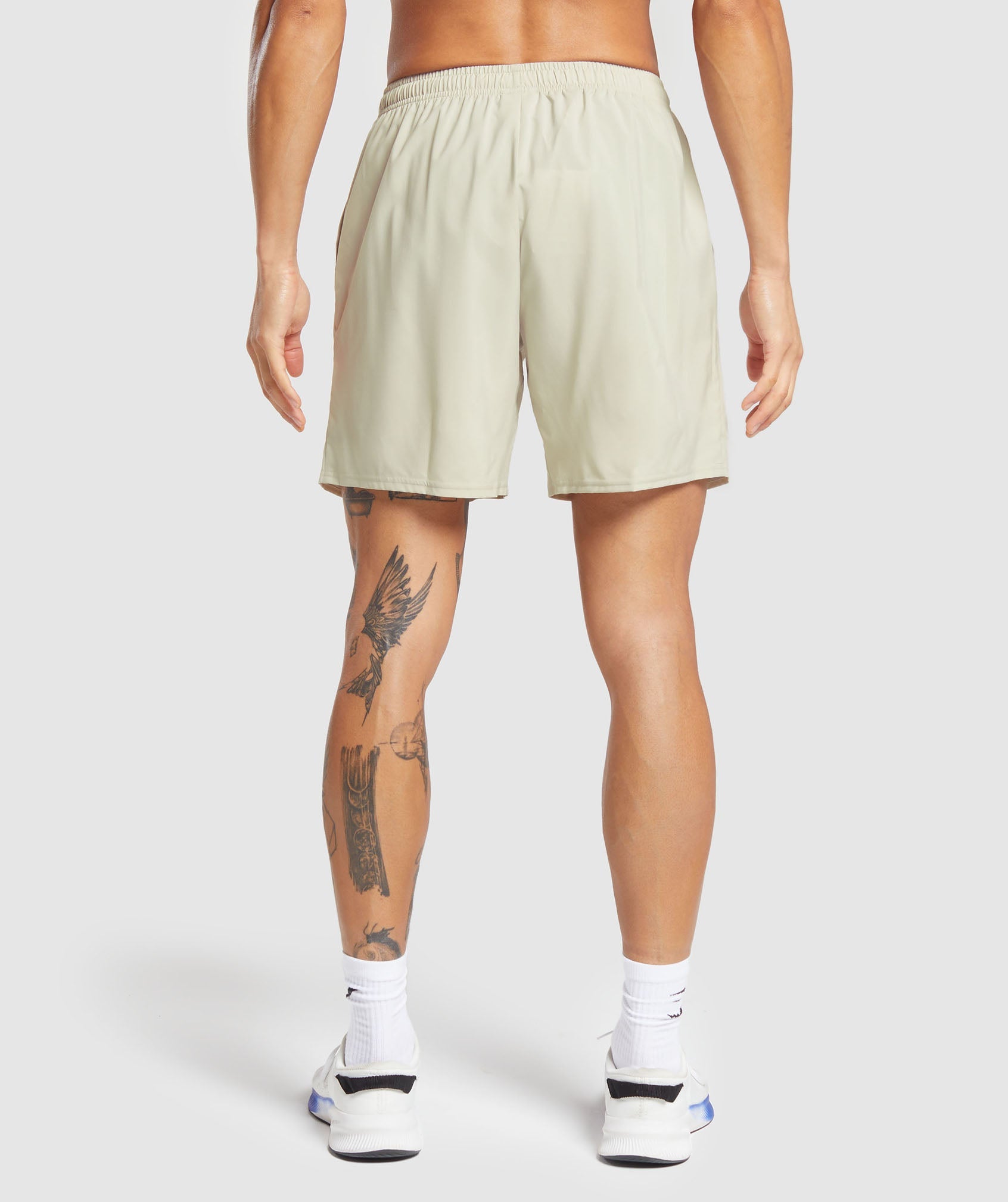 Hybrid Wellness 7" Shorts in Pebble Grey - view 2
