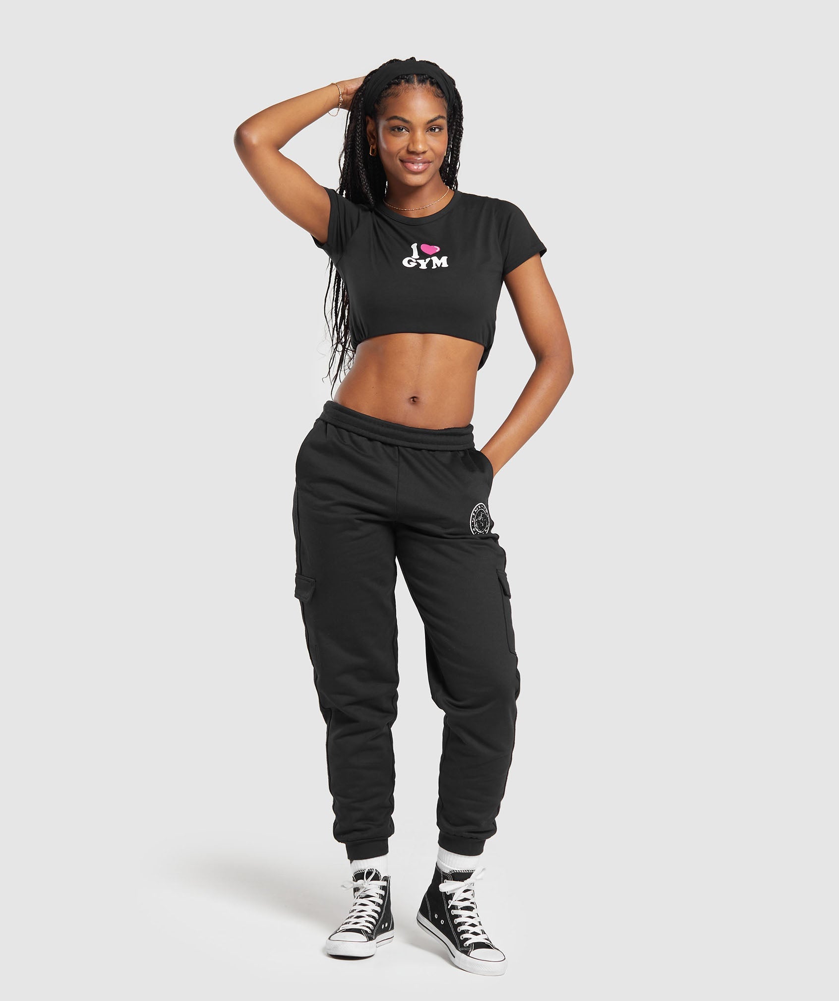 I Heart Gym Baby T-Shirt in Black - view 4