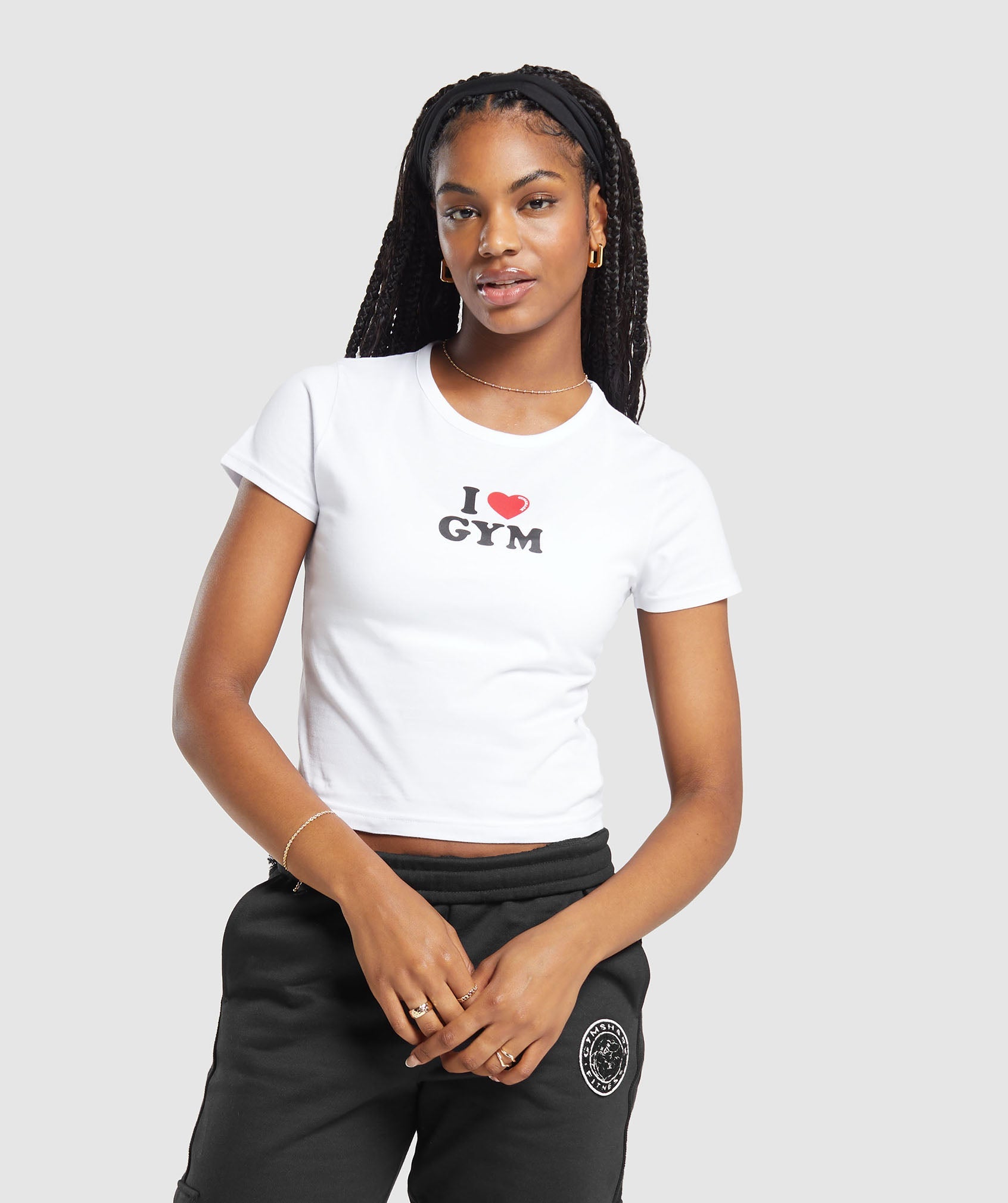 I Heart Gym Baby T-Shirt in White - view 1